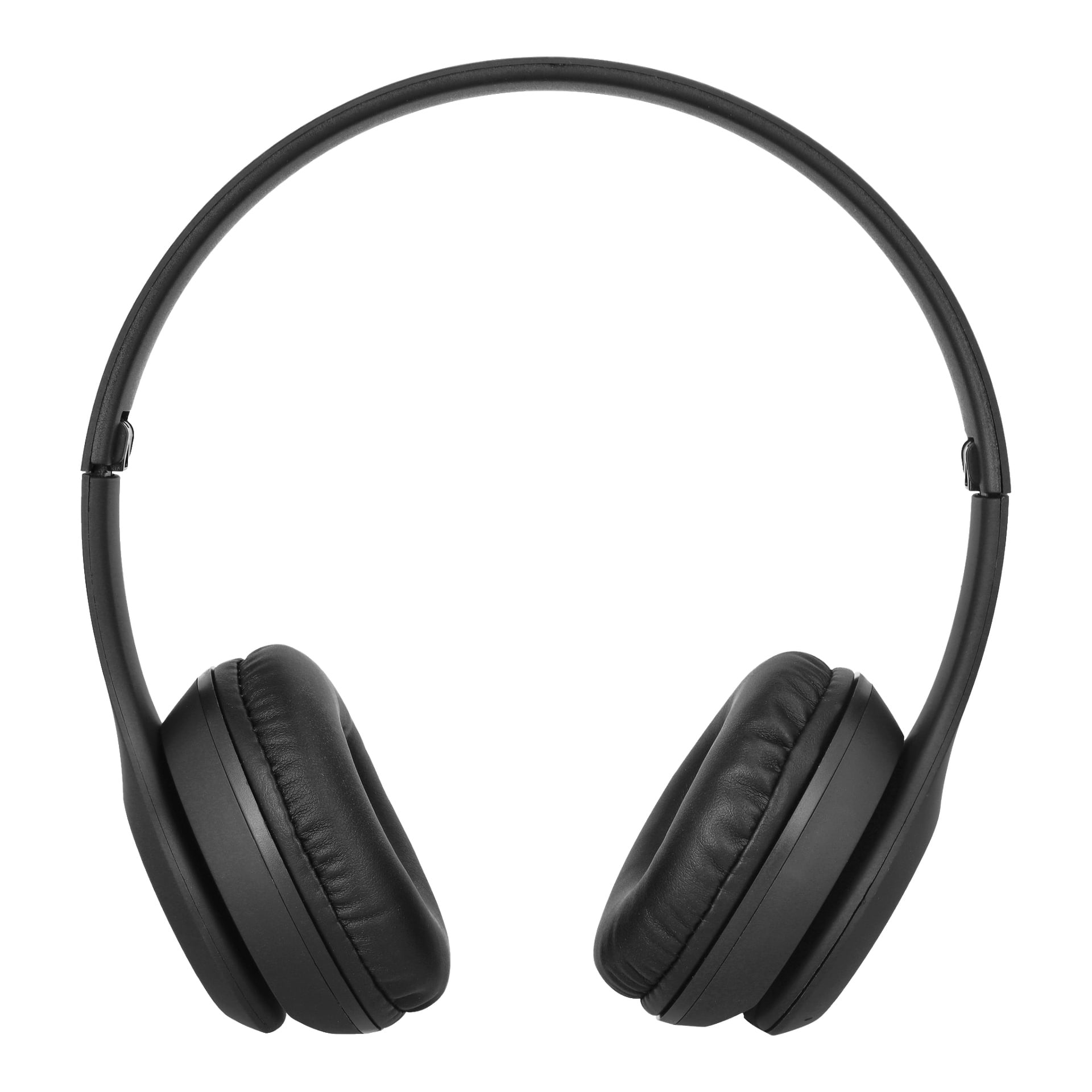 Ett par svarta Bright Wireless on-ear hörlurar med dämpade öronkuddar visas framifrån.