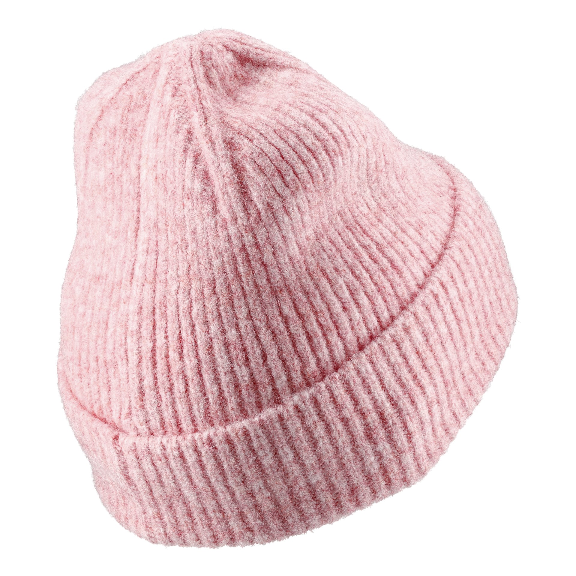 En rosa stickad Kayoba Outdoors-mössa med vikt brätte visas.