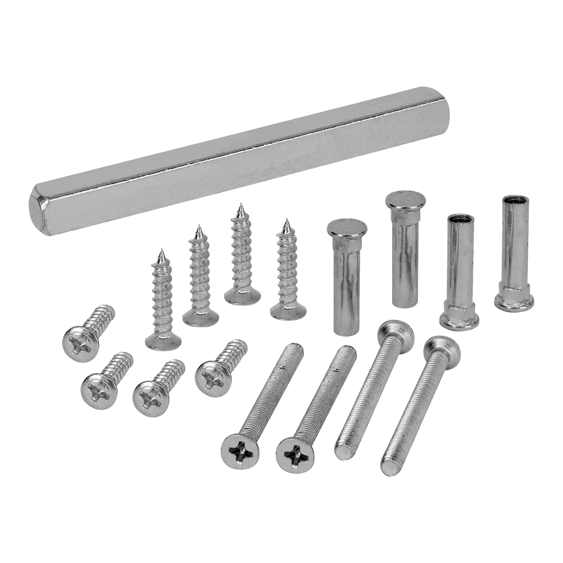 Ein Innentürgriff A in Satin-Chrom von Hard Head, ausgestellt.