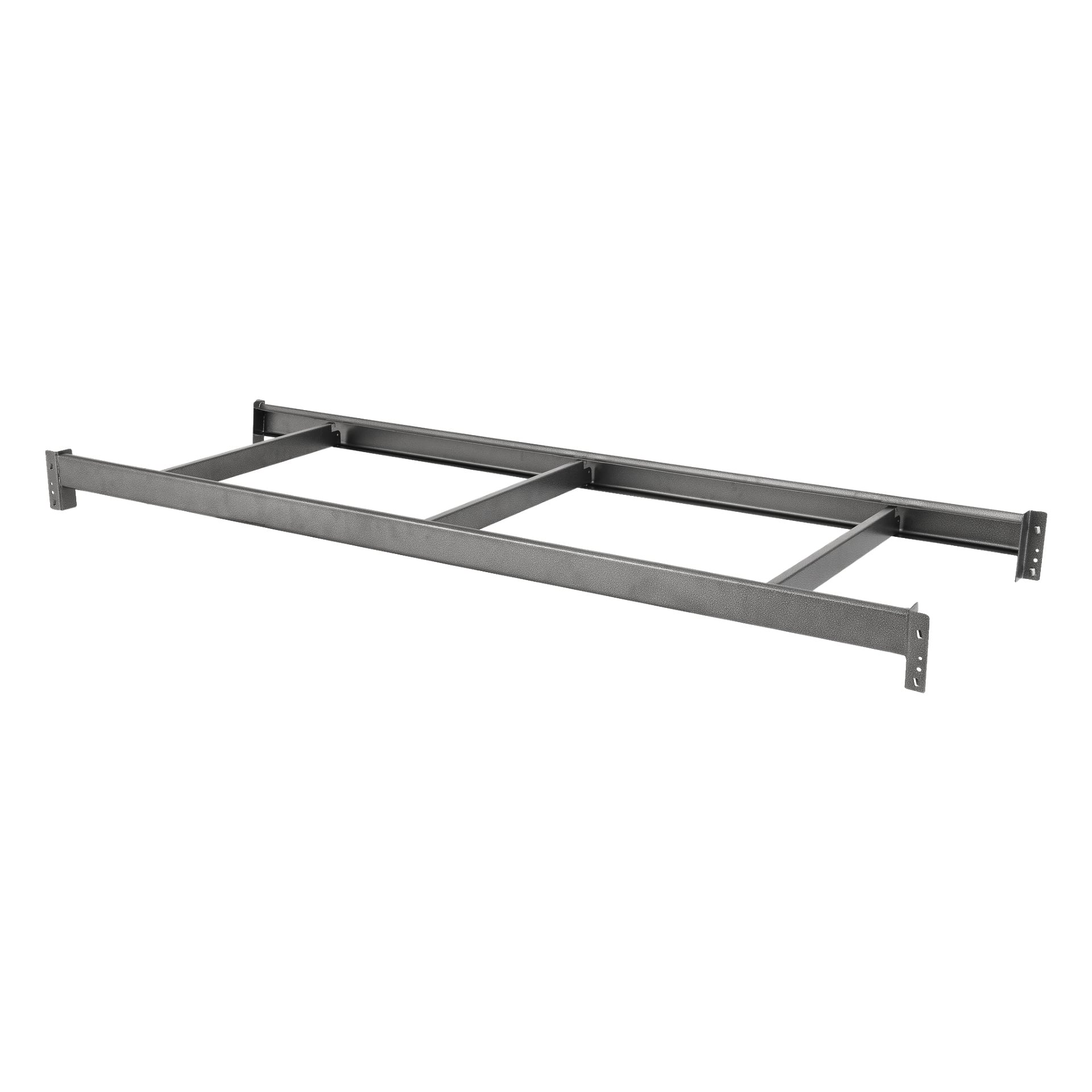 Hard Head Pair av bjälkar för det modulära lagringssystemet inkluderar en robust metallstödram med tre horisontella tvärbalkar och ändfästen, designade för att stärka hyllor eller ställuppsättningar i industriella eller förvaringsutrymmen.