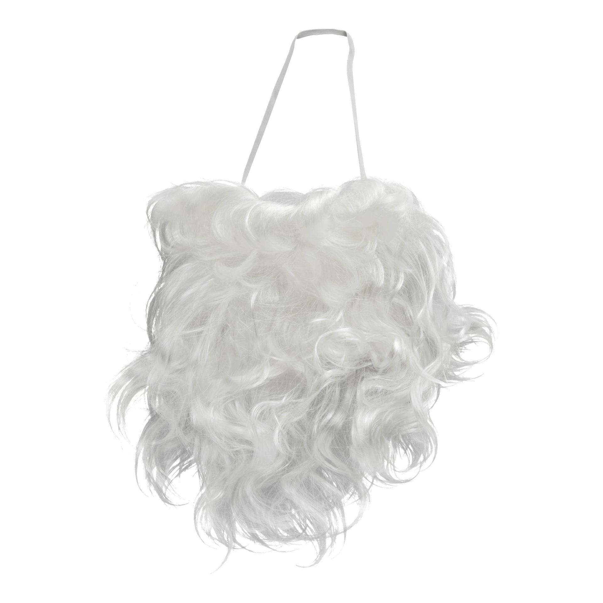 EKVIP Santa Costume 7-delat set har ett buskigt, tjockt, vitt syntetiskt skägg med lockar och en elastisk rem för en bekväm, säker passform runt huvudet. Den täta, fluffiga looken gör den perfekt för att fullborda en tomtedräkt.