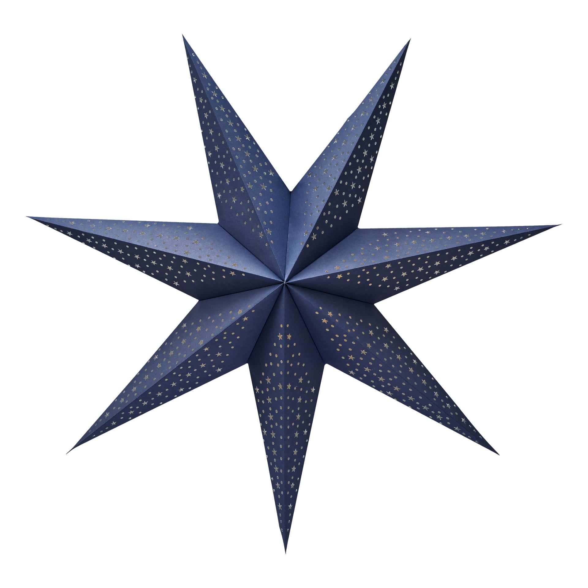 Weihnachtsstern Blau 60 cm E14 | Lochung  feines Lichtbild | EKVIP | Jula