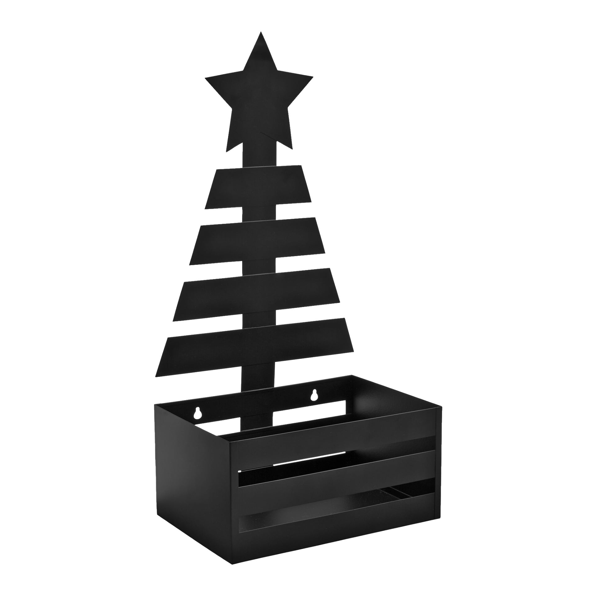 Blumenkasten mit Weihnachtsbaum 30x20 cm | Aus Metall | EKVIP | Jula