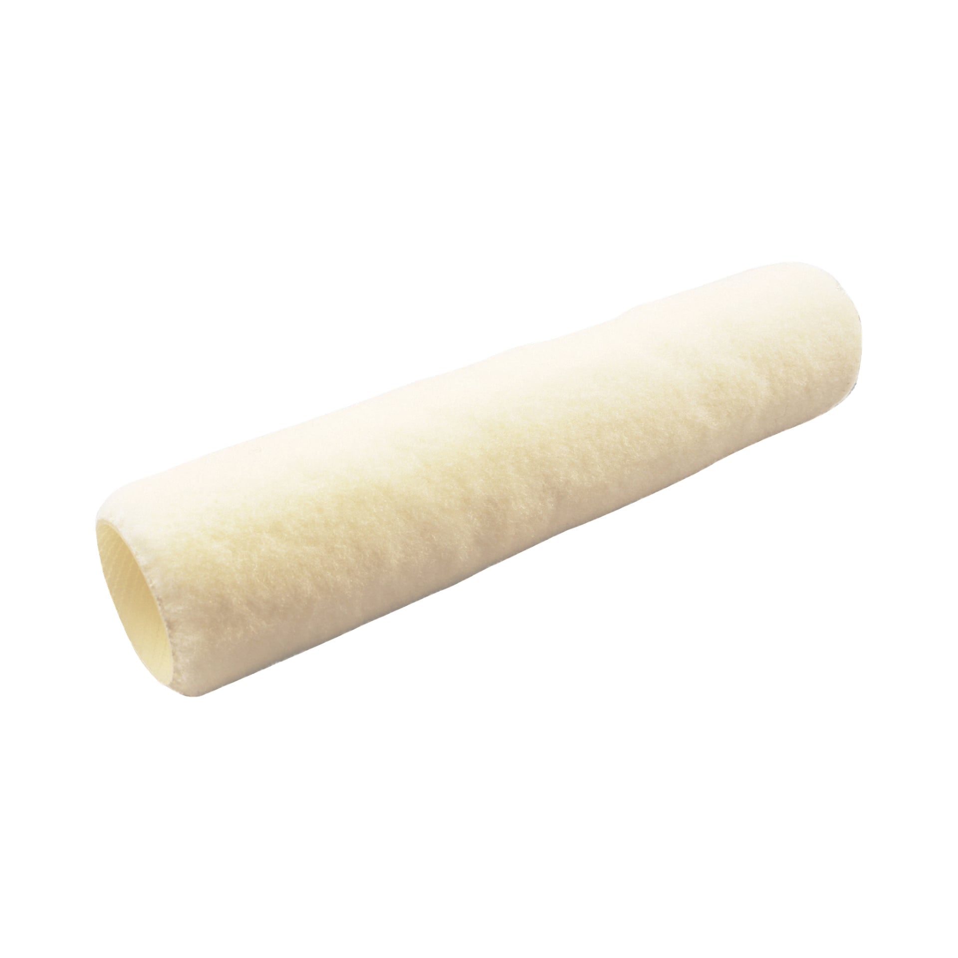 Hard Head Roller sylinterimäinen maalikansi, jossa on pörröinen kermanvärinen suojus.