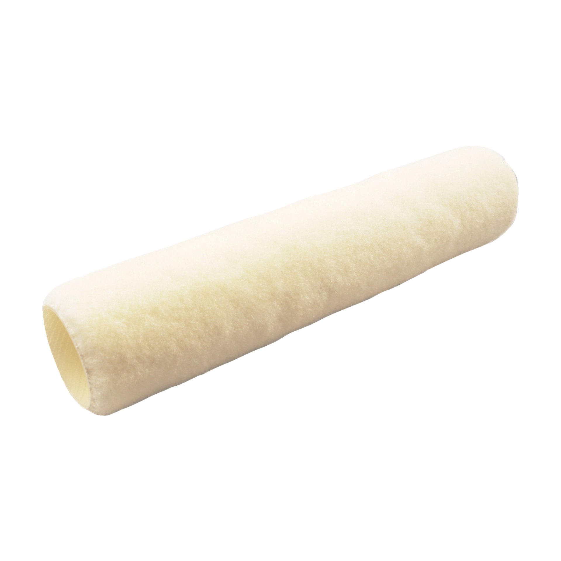 Hårdhuvud cylindriskt rullskydd med en luddig krämfärgad tupp.