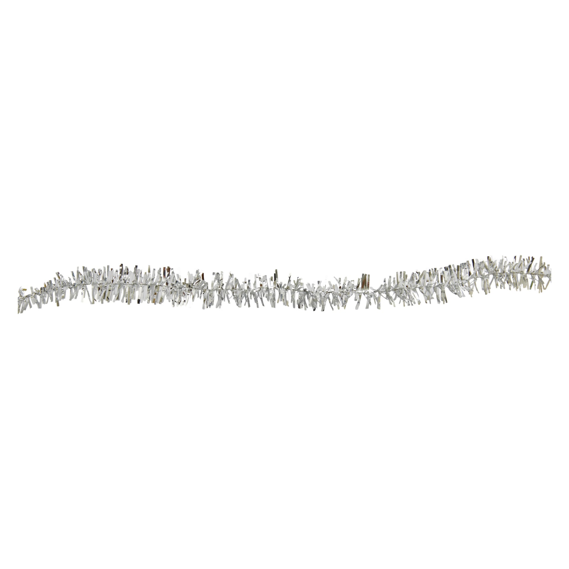 En närbild av EKVIP-kransen framhäver dess skimrande silvermetalliska trådar när den mjukt böjer sig över bilden.