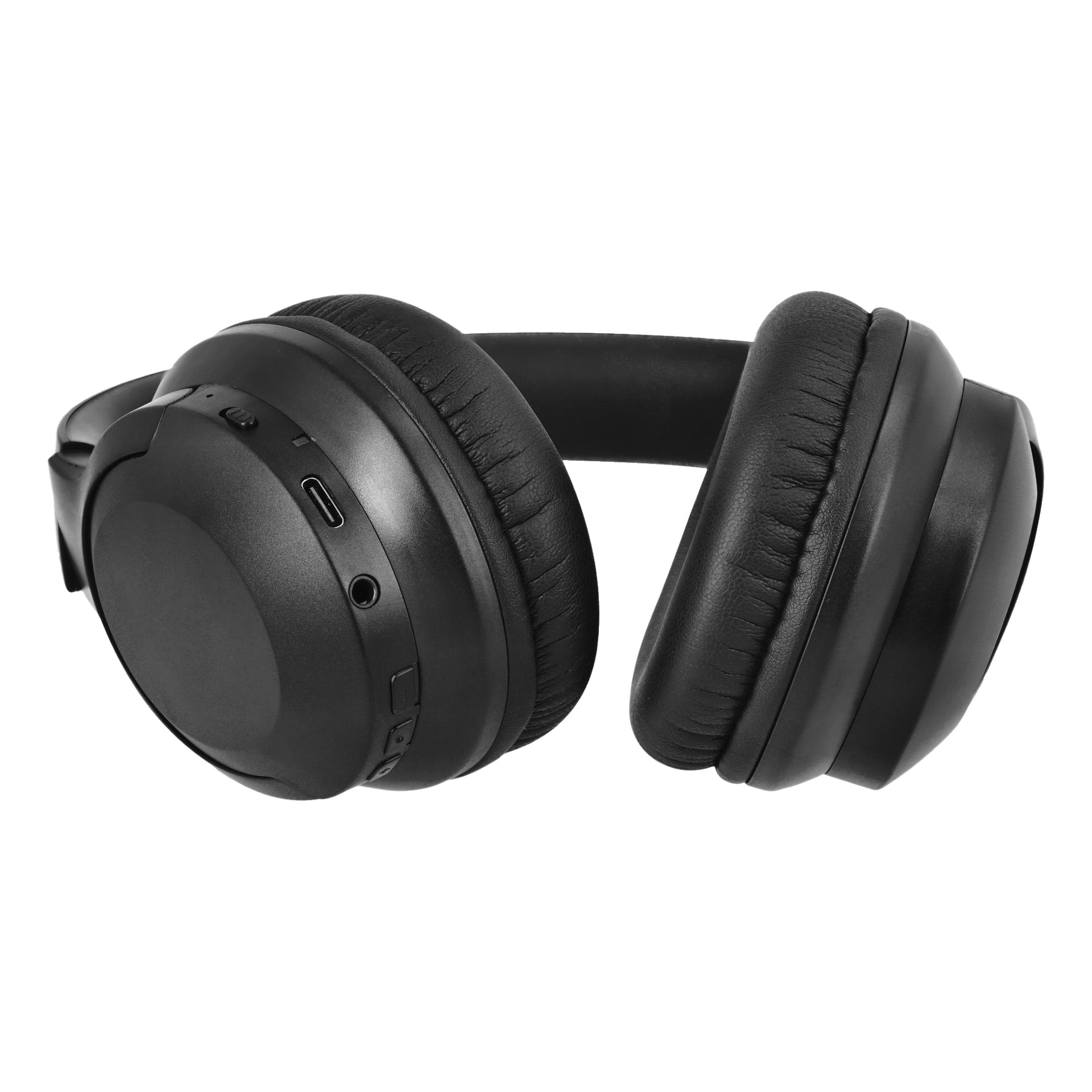 Bright Wireless over-ear-hörlurar har ett slankt svart utseende, dämpade öronskydd och tydligt synliga sidoknappar och portar.