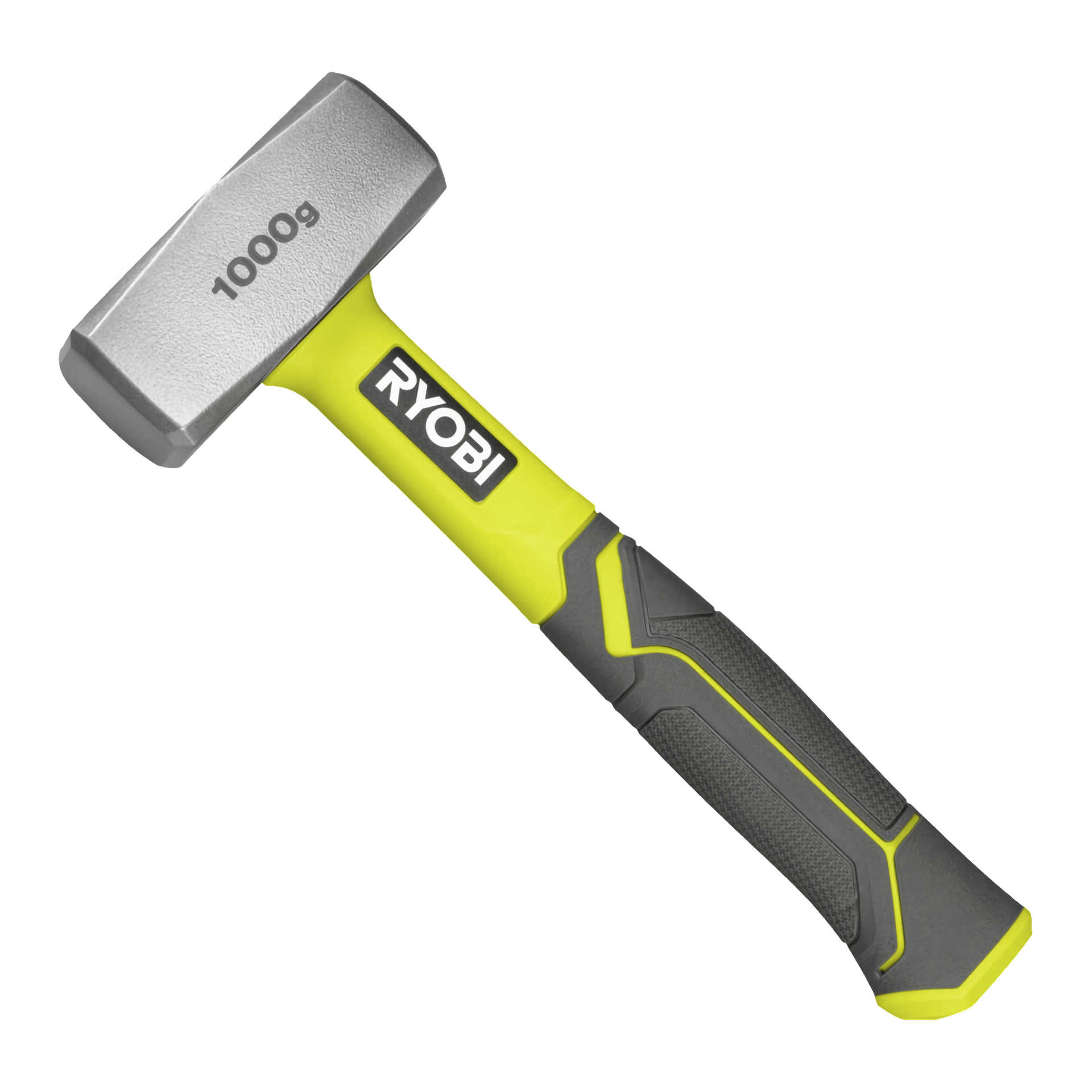 En Ryobi Chisel-hammare RHHCH1000 med ett grått metallhuvud märkt 1000g och ett svart och gult handtag.