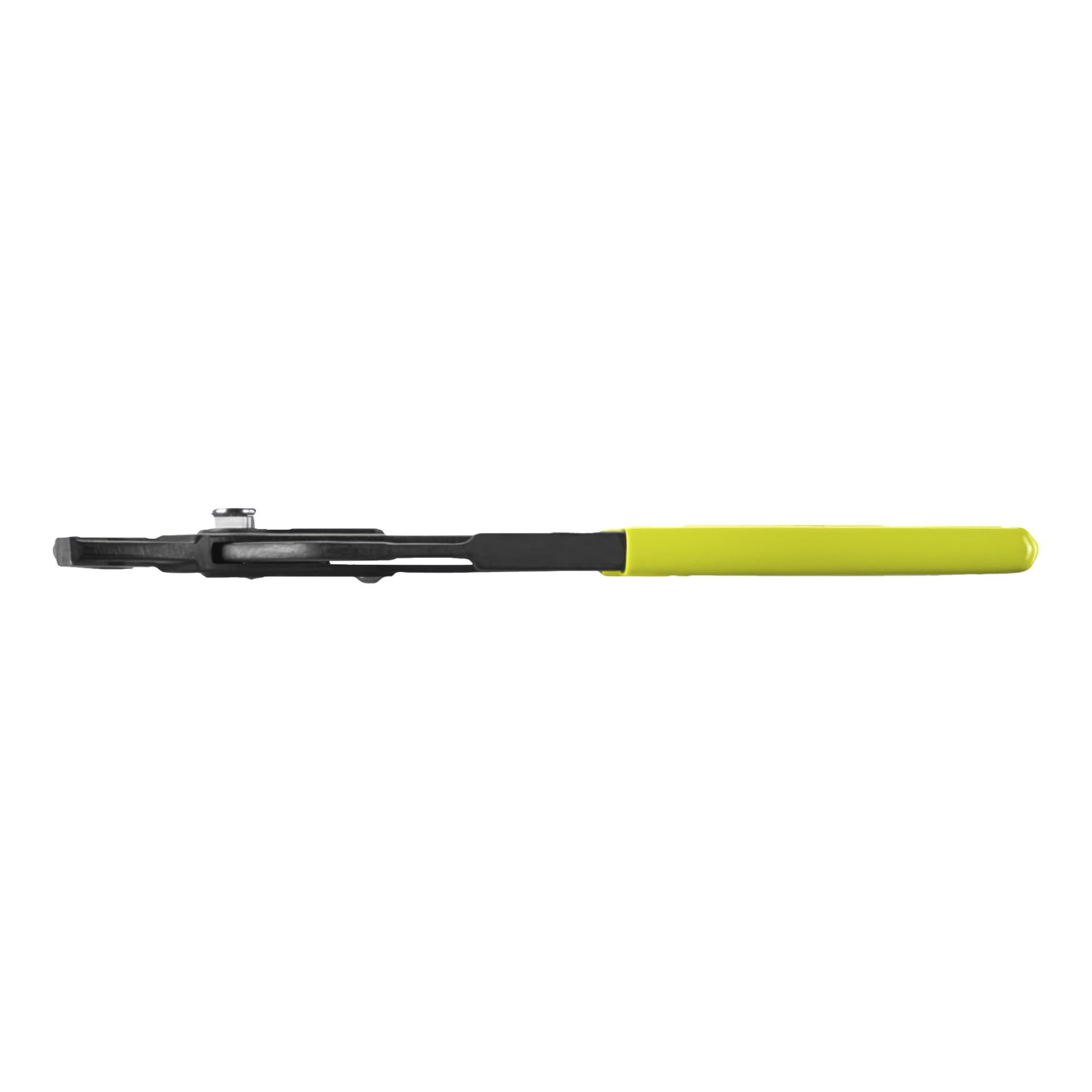 Ryobi Polygrip-tänger är placerade i en sidoprofil, vilket betonar deras justerbara käftar och ergonomiskt utformade handtag på höger sida.