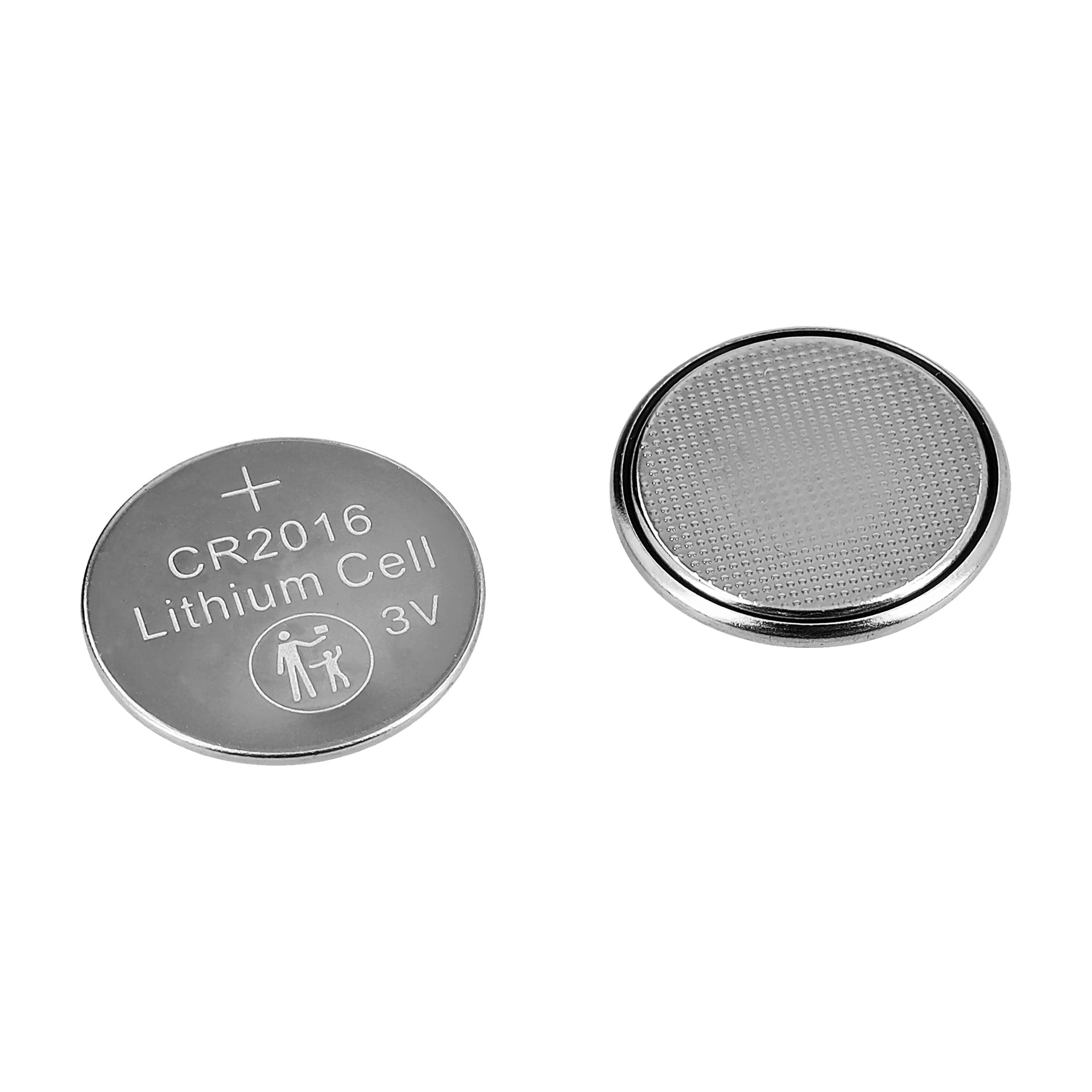 Pokazane są dwie baterie Anslut Button Cell z pakietu Extreme Power 2; jedna ma etykietę "CR2016 Lithium Cell 3V" z symbolem ostrzegawczym, a druga pokazuje teksturowaną odsłonę.