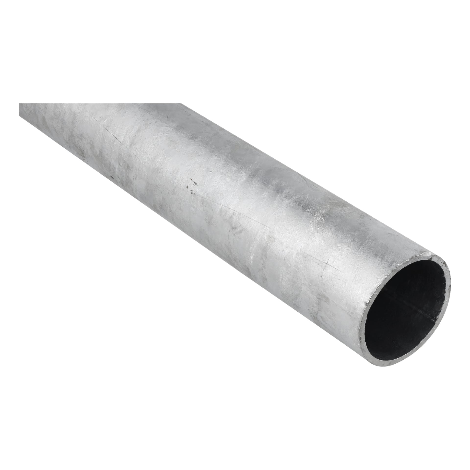 Et nærbilde av en Hard Head "Pipes for multi building system," som viser et hult, glatt metallrør med en skinnende sølvfinish.