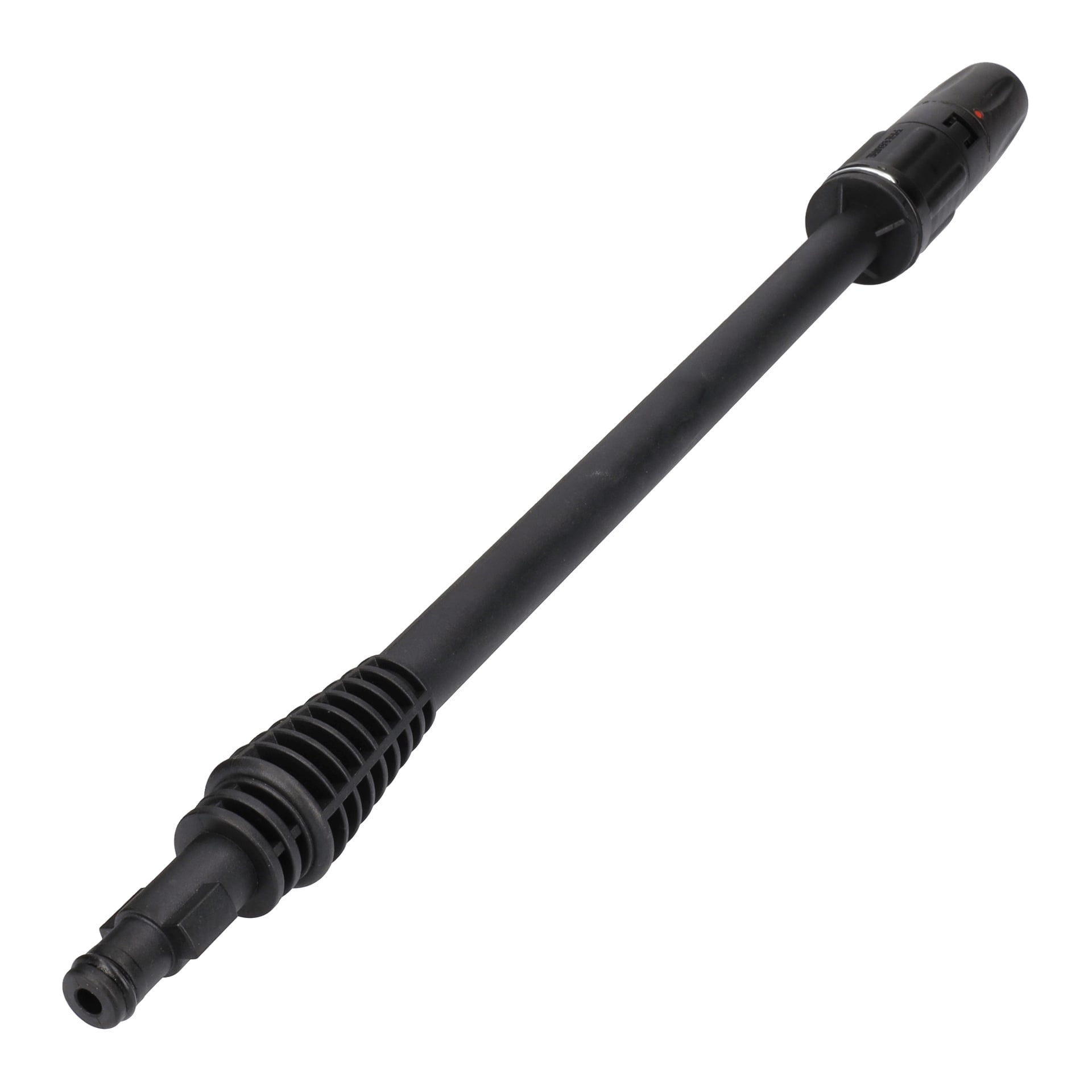 Sprunt Nozzle/Lance High Pressure Washer är en svart spraystång med spåriga grepp och ett munstycke i ena änden.