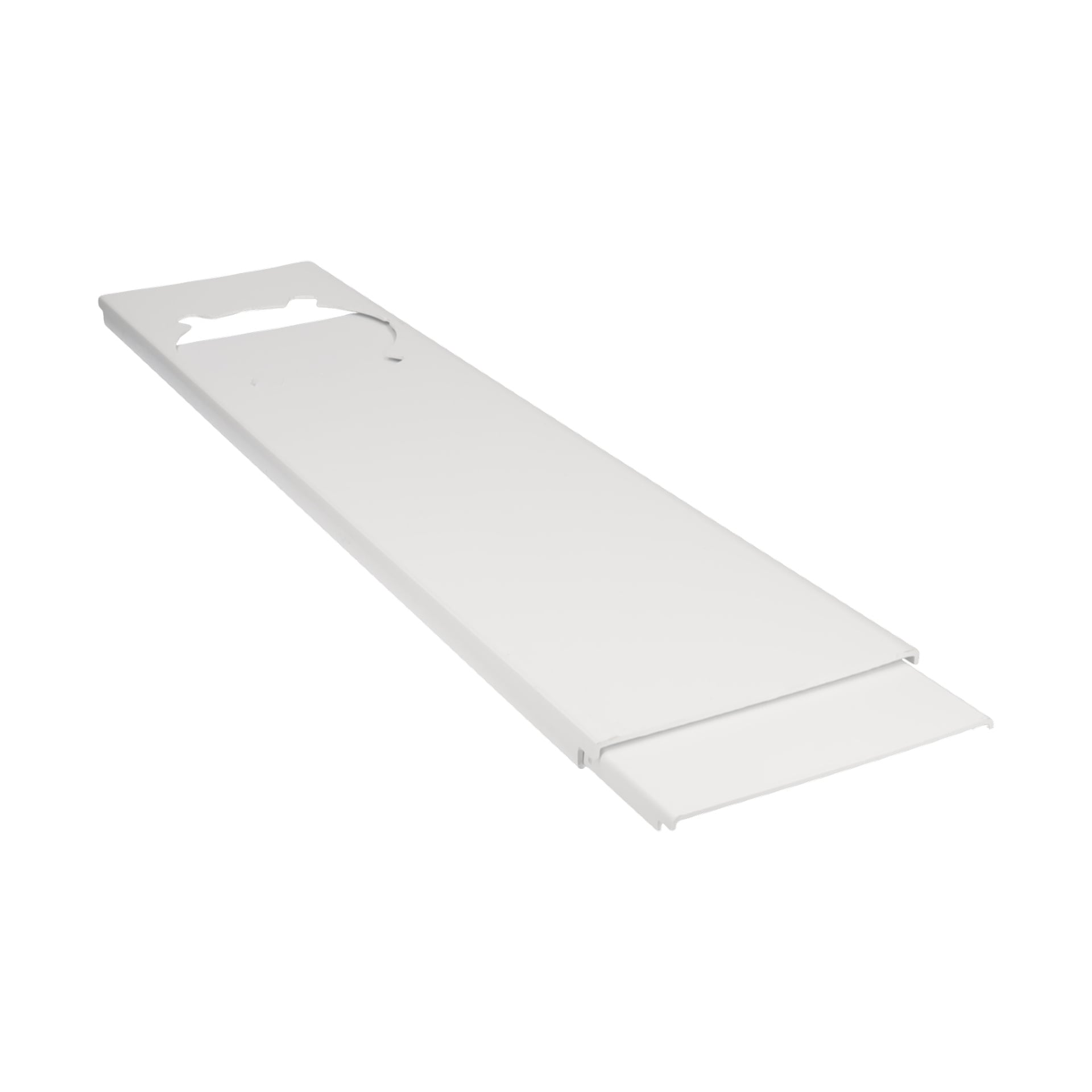 Window Strip F. 013946 är en vit rektangulär ramp med handtag och lutande kant, gjord för lättillgängliga ingångar.
