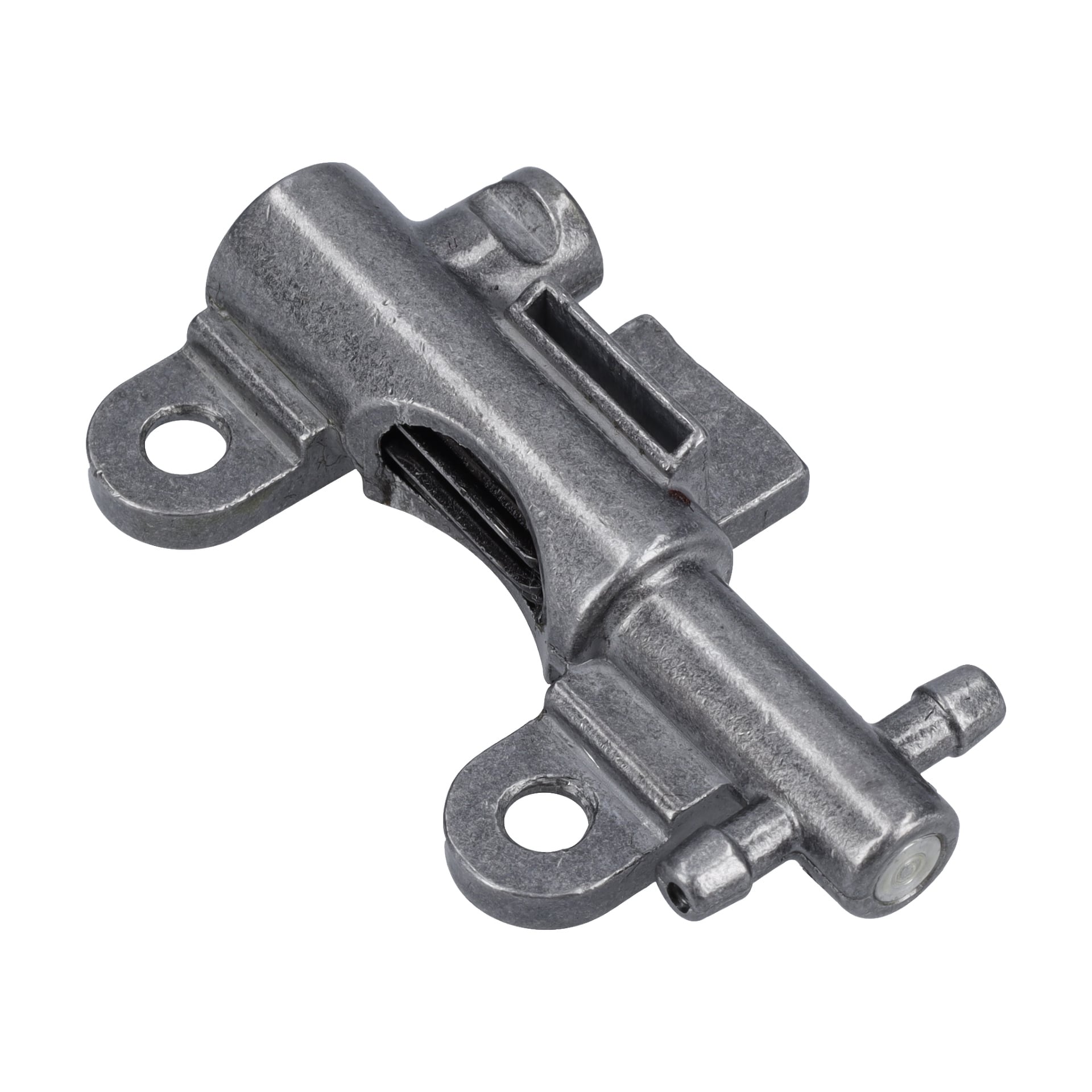 Oljepump F. 011229: metalldel med två monteringshål, spårad cylindrisk kropp, avsedd för användning i motorer.
