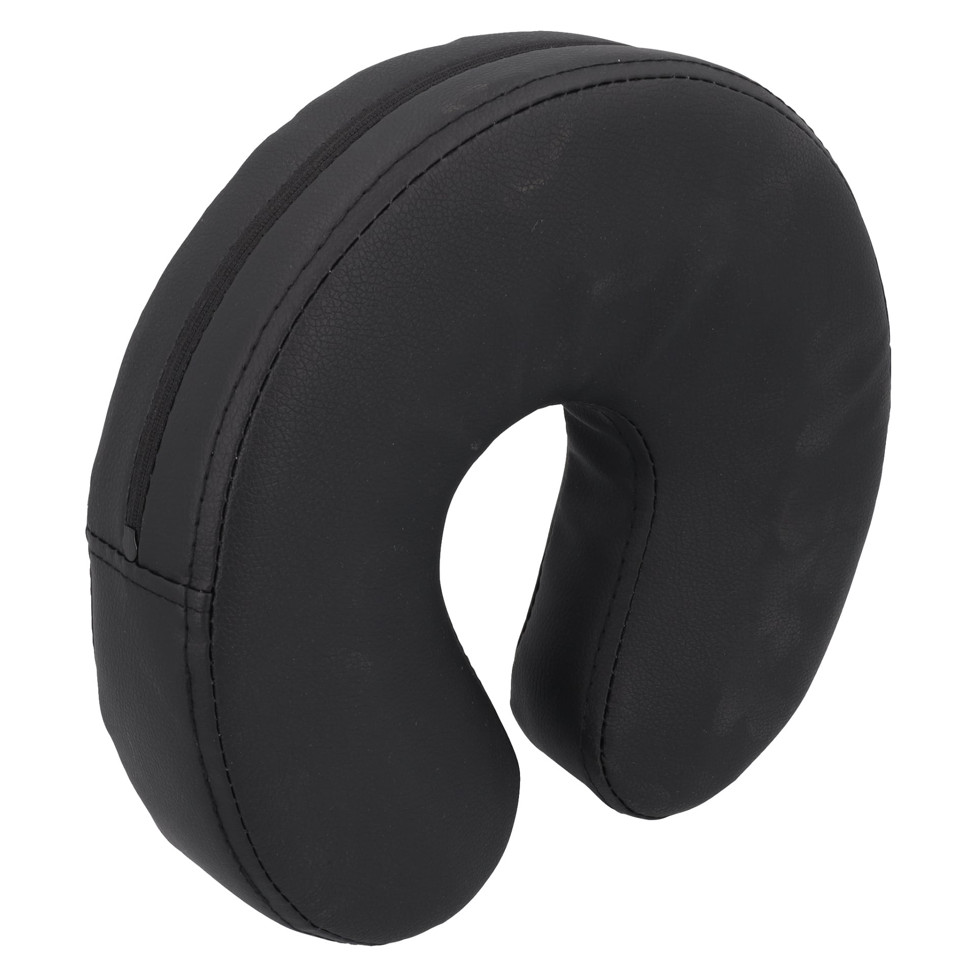 Headrest Black F. 008374 är en U-formad svart nackkudde med texturerat tyg och synliga sömmar, idealisk för resekomfort.