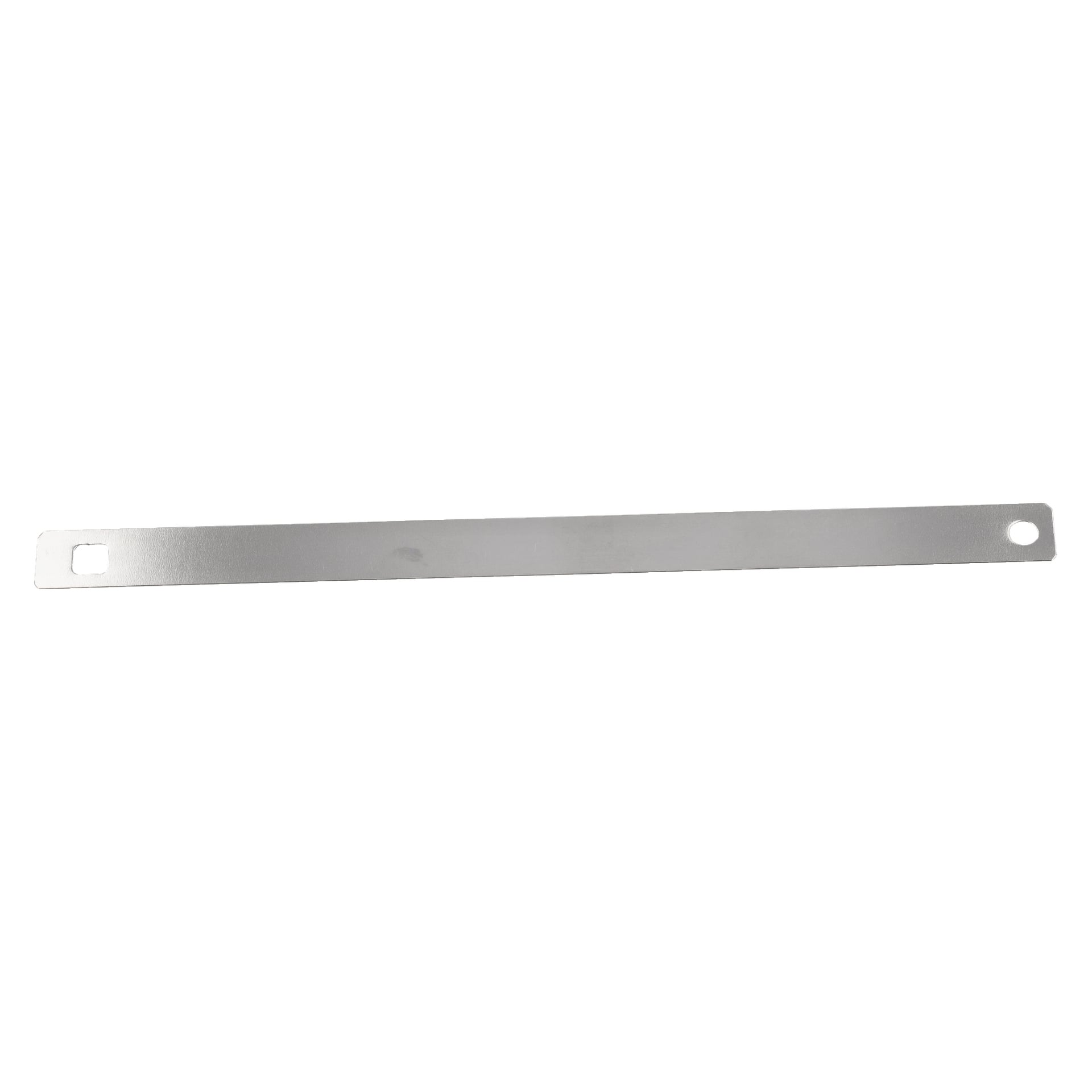 Friction Strip är en platt, rektangulär metallstång med ett hål nära varje ände.