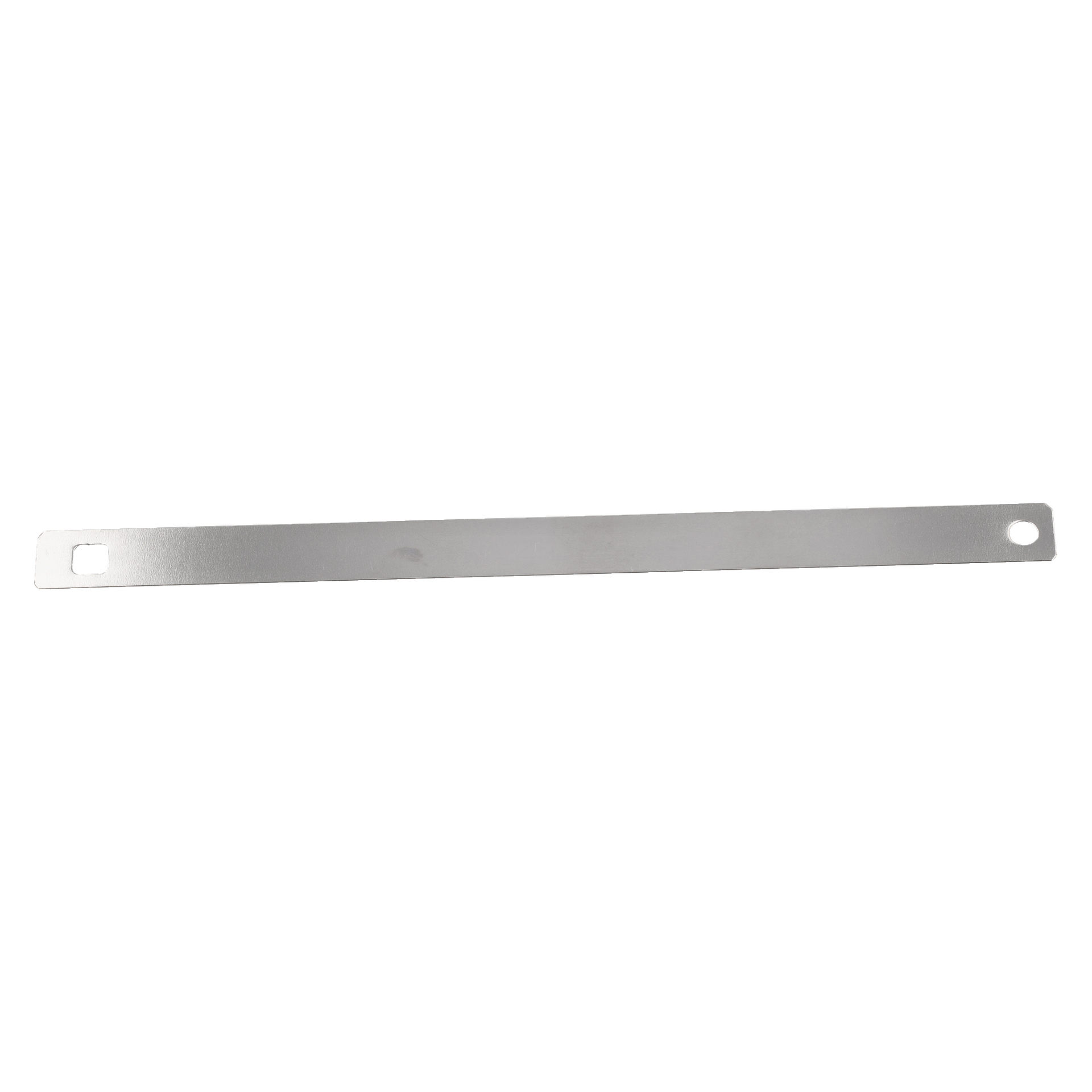 Friction Strip är en platt, rektangulär metallstång med ett hål nära varje ände.
