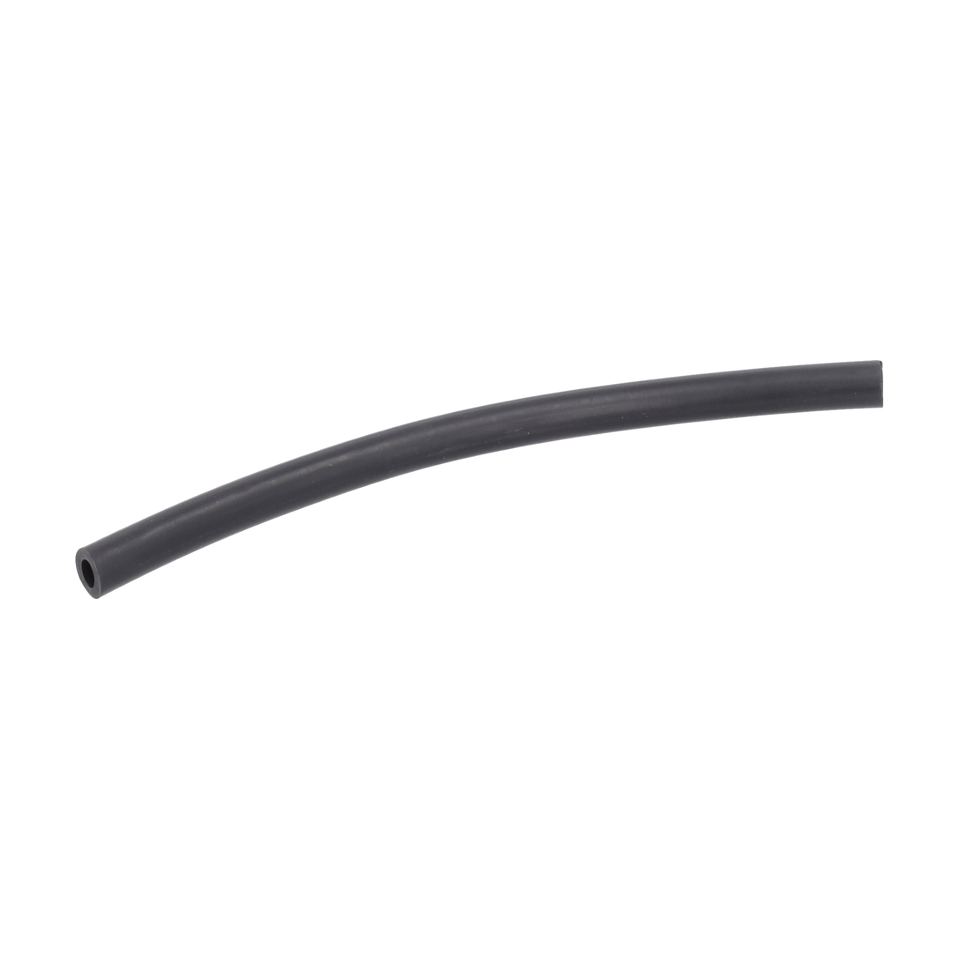 Fuel Hose F. 013433/013434 är ett svart gummislangsegment med rak form, mjuk kurva och öppna ändar.
