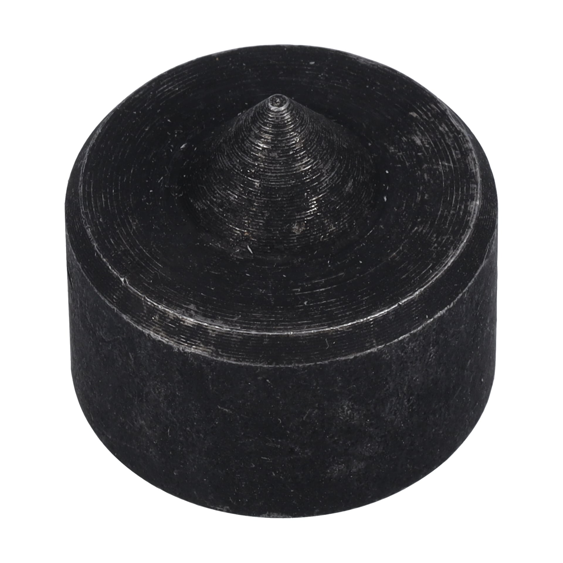 Svarvcentrum F. 022936, ett svart cylindriskt metallverktyg, har en skarp spetsig ände.