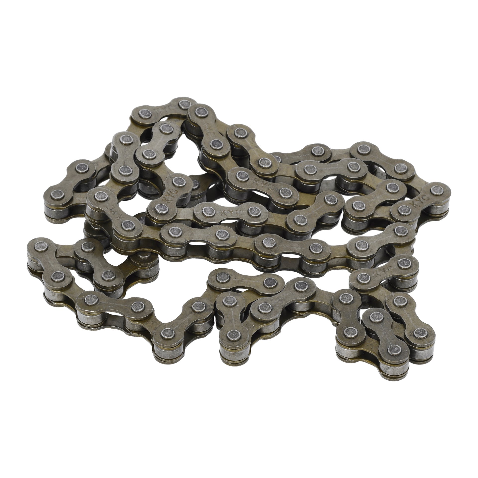 Chain F. Airbike 022383 är en spiralad metallcykelkedja med sammanlänkade länkar.