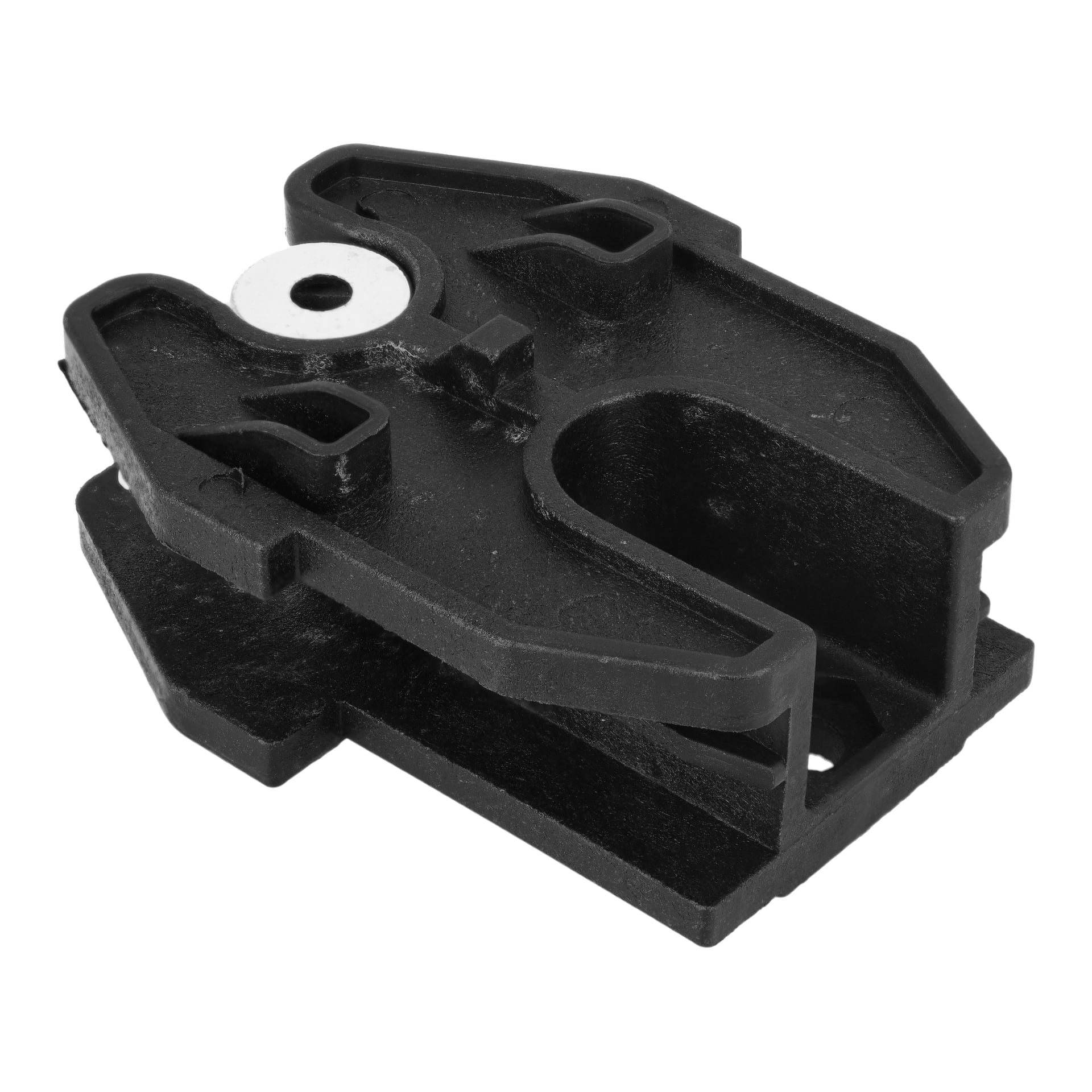 Drive Set Cpl F. 018980 har en svart plastklämma för bil, metallbricka, flera spår och tydligt upphöjda kanter.