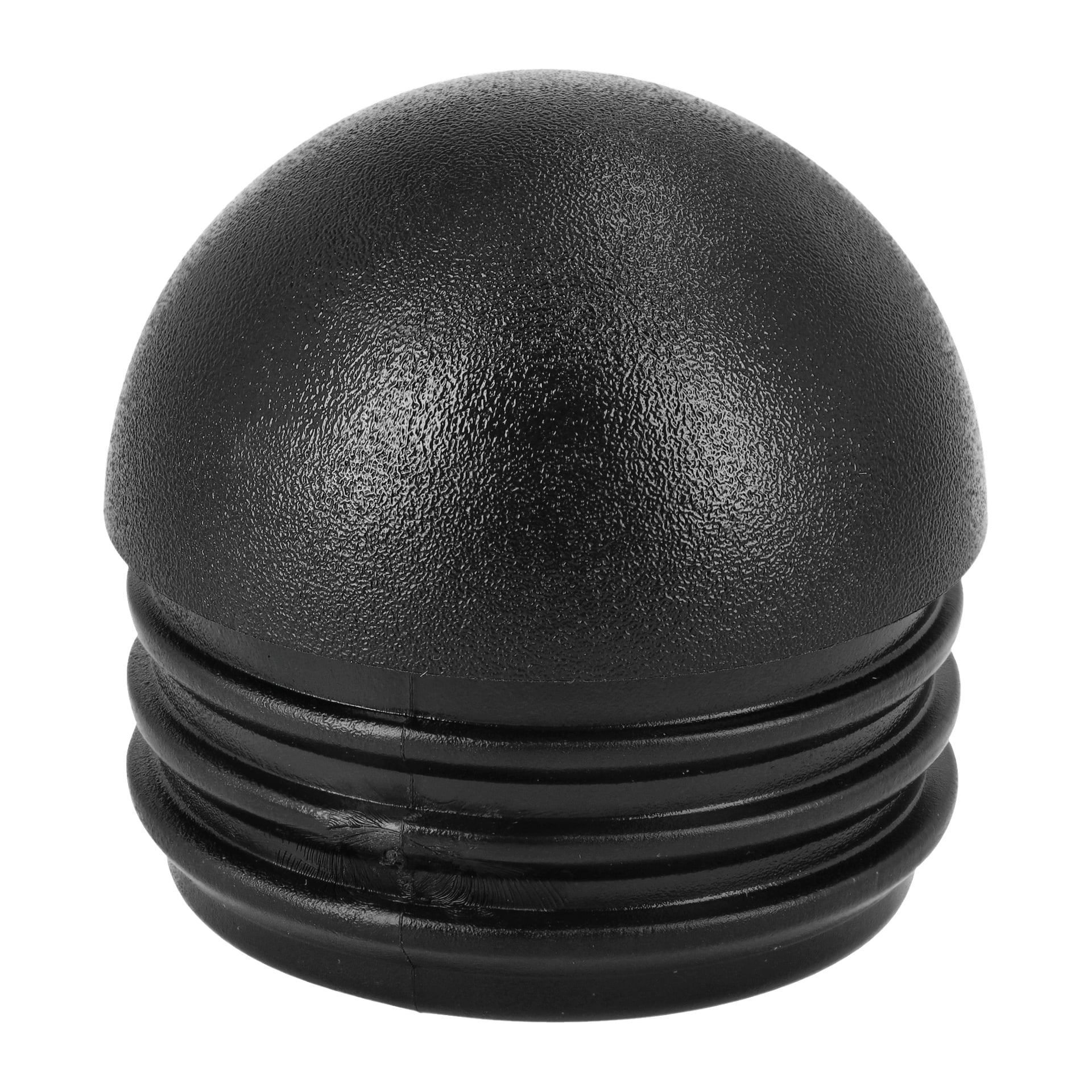 En Foot F. Table Crosscut/Mitre svart kupolformad plastlock med texturerad finish och tre horisontella åsar nära basen.