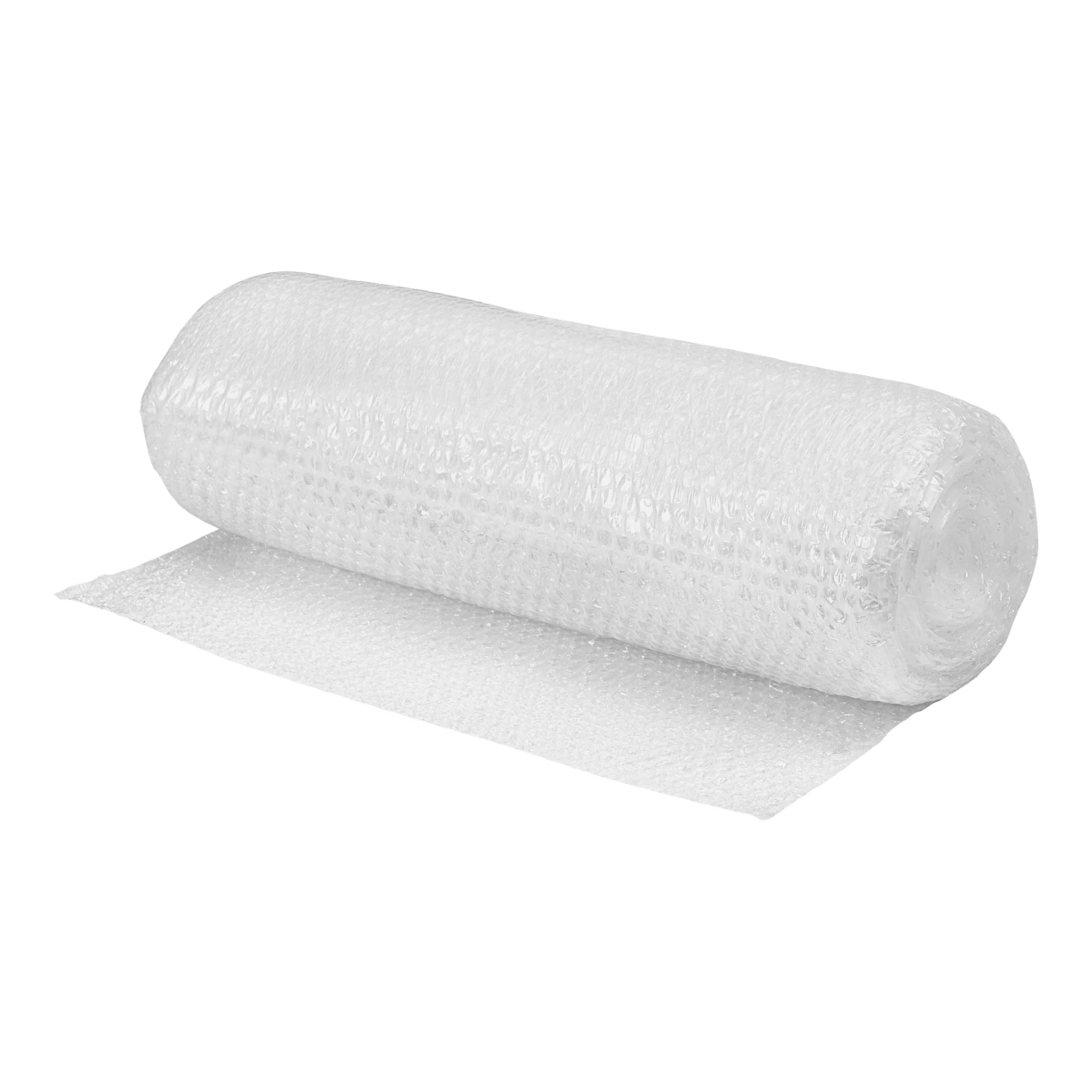 Hard Head Bubble Wrap -rulla on osittain avattu, ja siinä on selvästi näkyvissä, ehjiä kuplia, ja ulkonäkö on käyttämätön, puhdas.