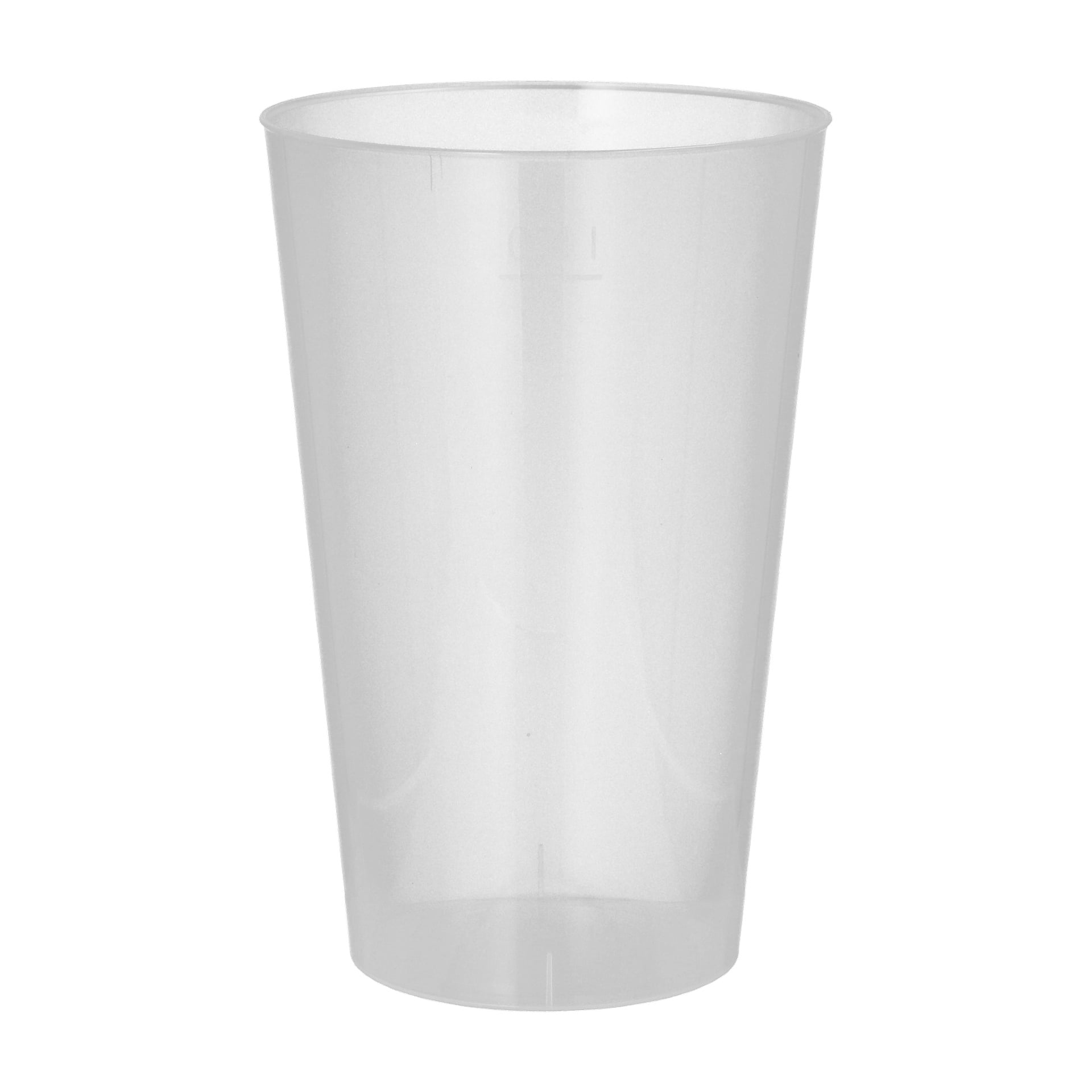 Ein 10er-Pack-Becher von Papstar Plastic Glasses steht aufrecht.