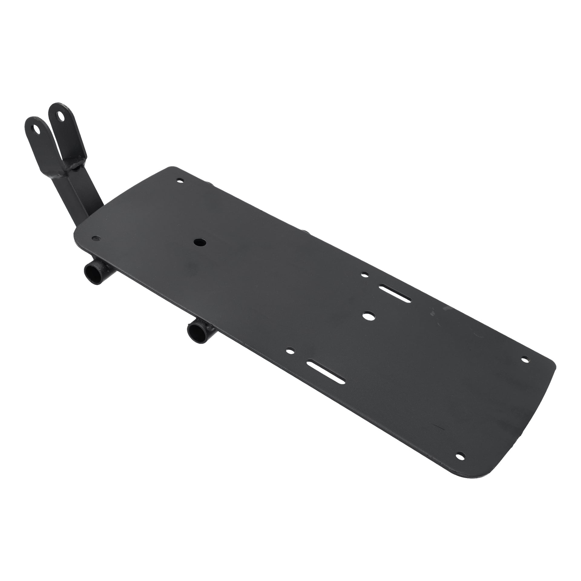 Pedal Right F. 009189" finns på ett svart metallfäste som har monteringshål, två upprättstående klär i ena änden och två cylindriska stöd under. Fästet är platt, rektangulärt och har rundade hörn.