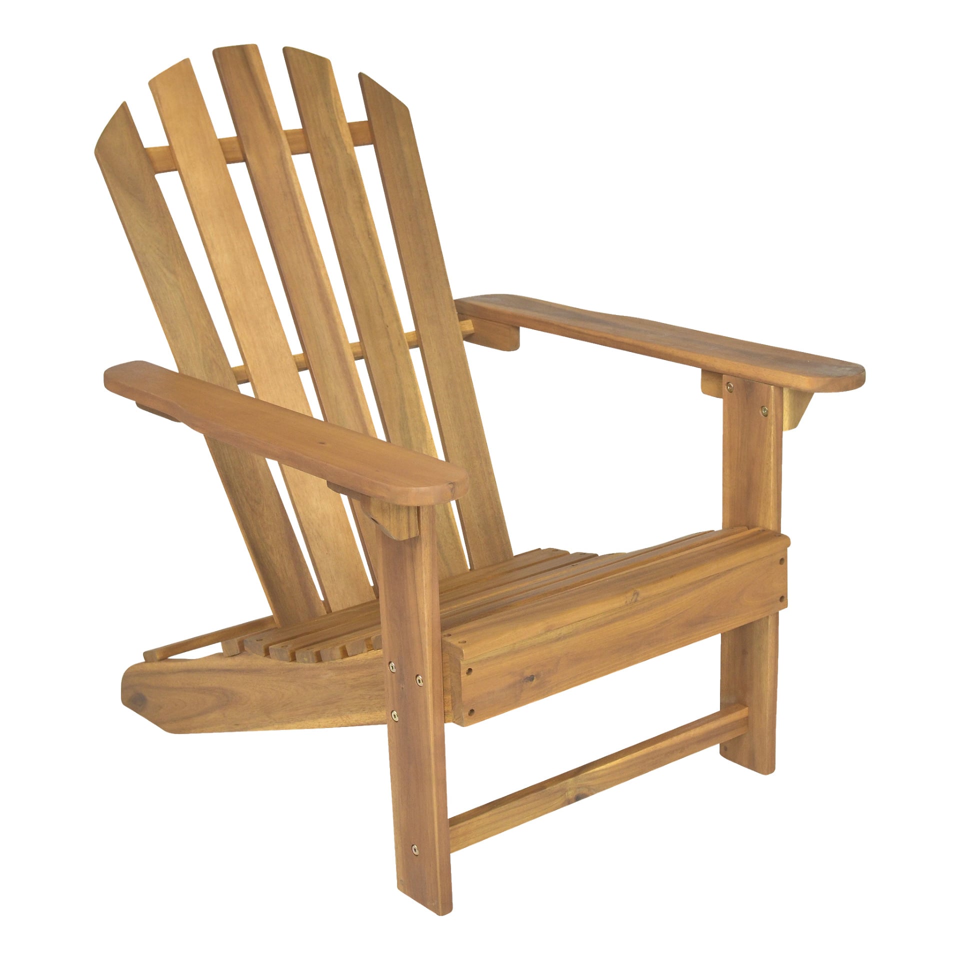 EKVIP Deck chair med fotpall har en träram, vinklad sittdel, breda armstöd och ett högt latbackstöd.