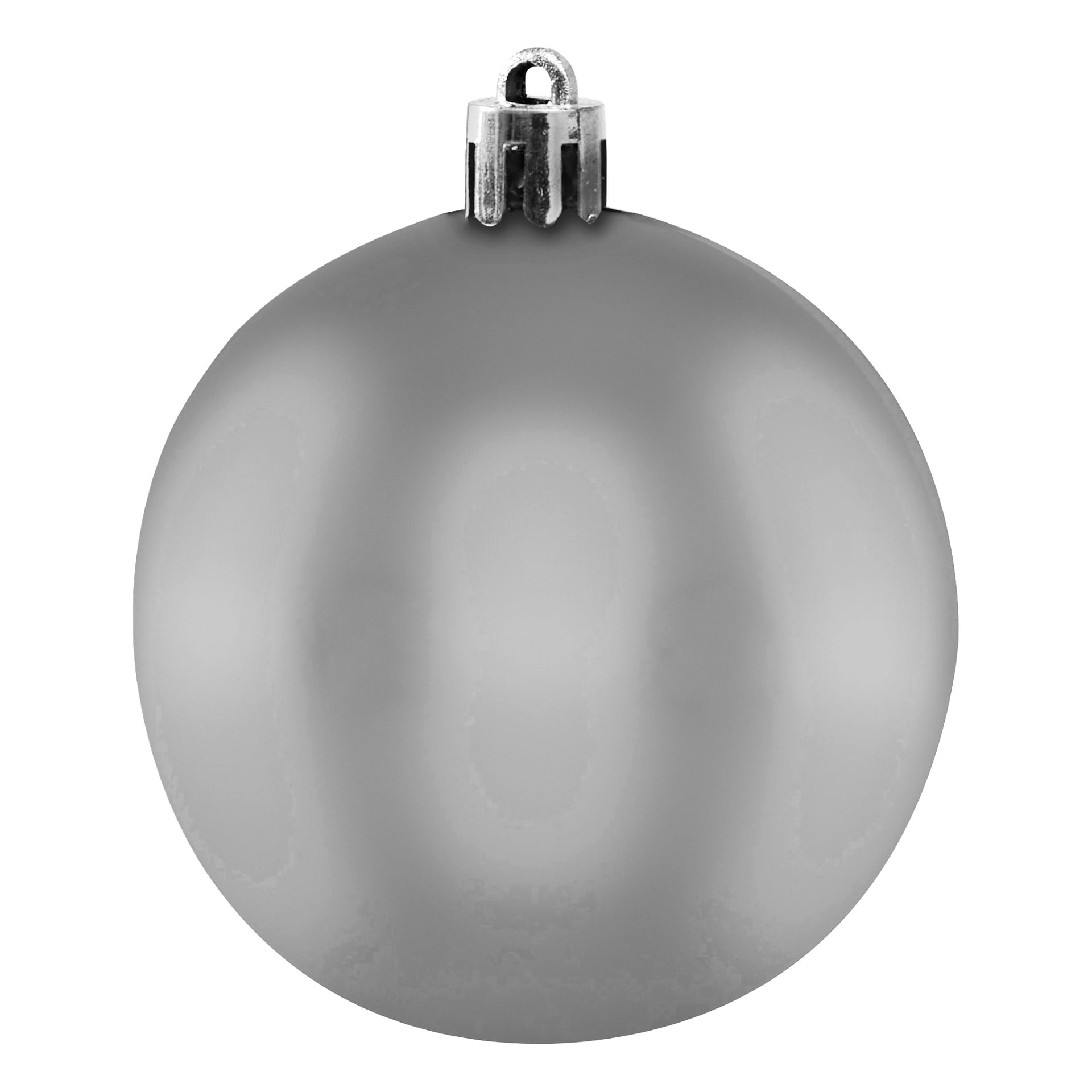 EKVIP Christmas tree balls 20-pakken inkluderer enkle, skinnende sølvrunde ornamenter med metalliske lokk. De er glatte, reflekterende og har ingen dekorasjoner eller mønstre.