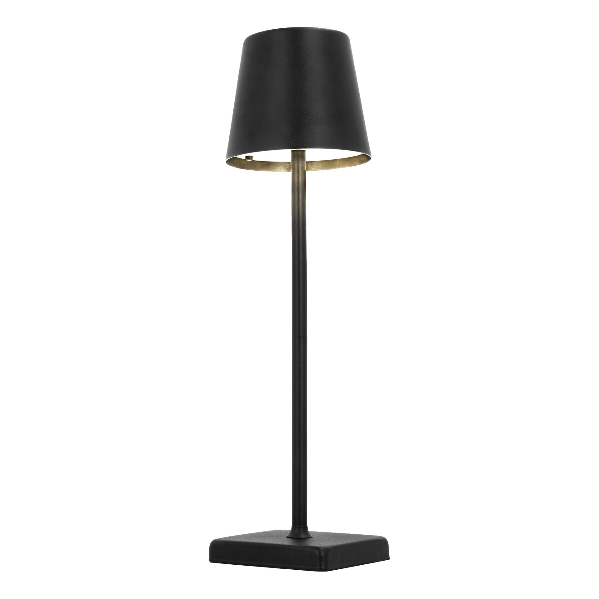 Anslut uppladdningsbar bordslampa med solcells-LED.