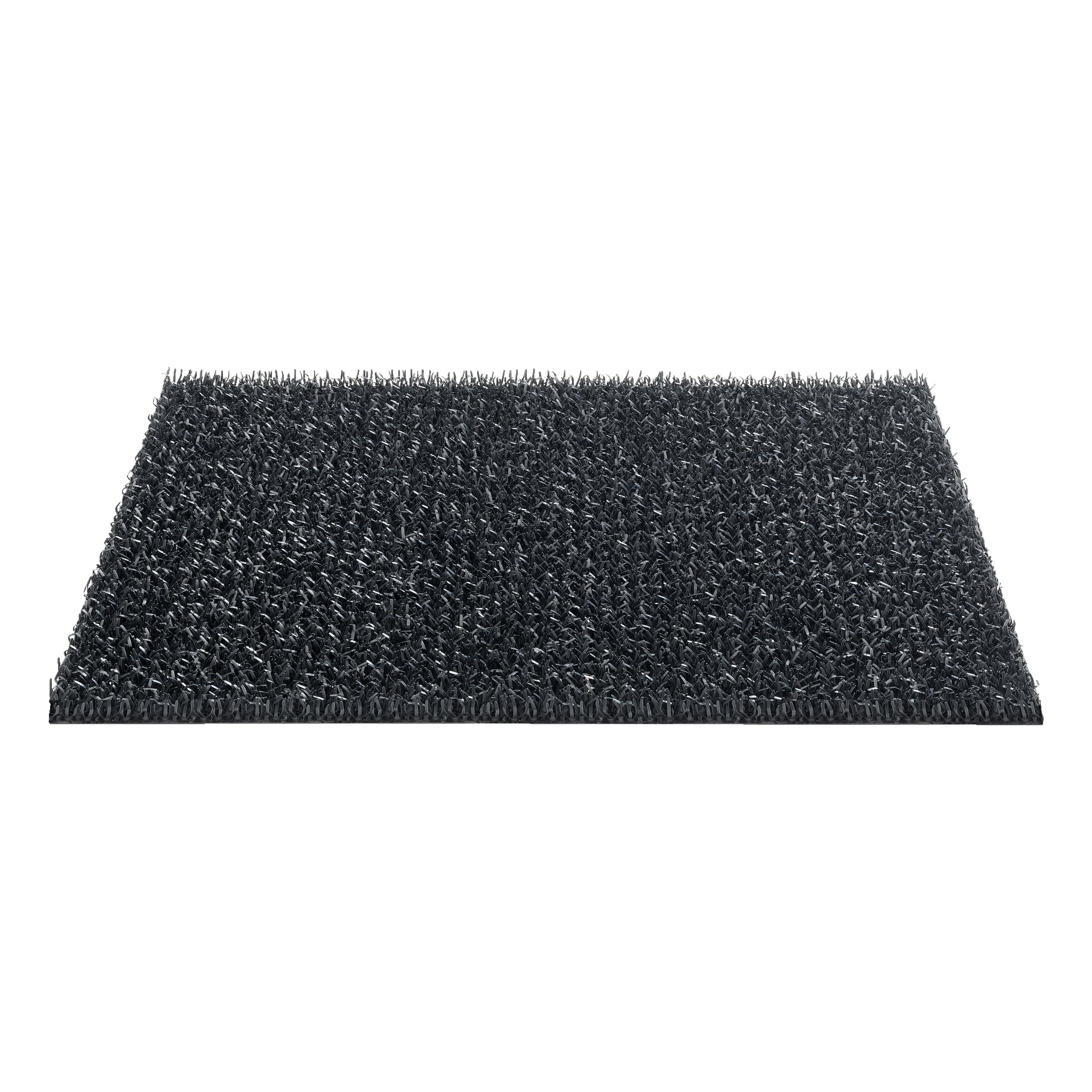 En rektangulär svart Astro Turf "Turf mat Original" dörrmatta med en taggig, texturerad yta visas. Mattan, som är gjord av syntetiska material, är utformad för att noggrant rengöra smuts från skor.
