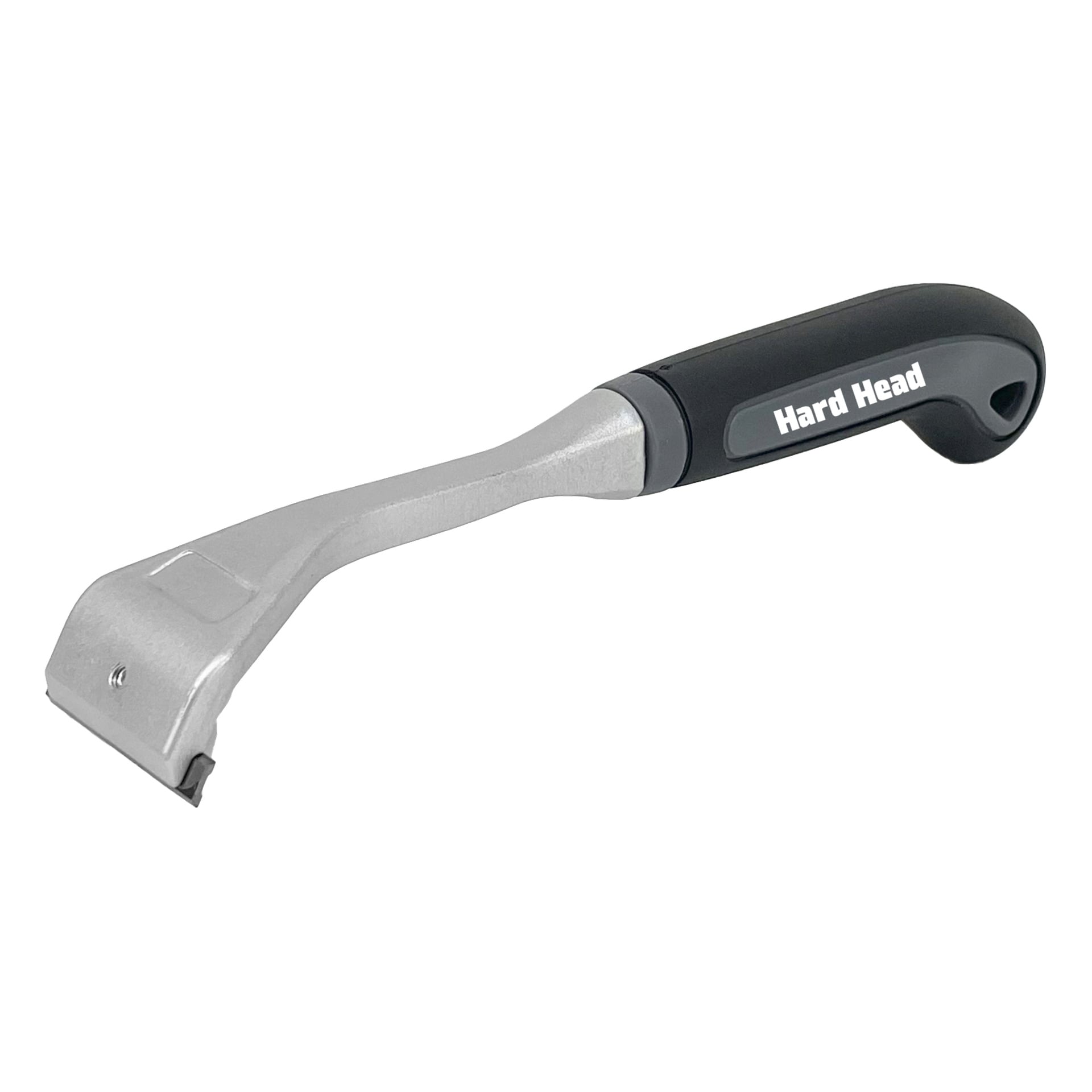 Hard Head Paint Scraper med svart og grått ergonomisk håndtak og rett blad, designet for å skrape materialer av overflater.