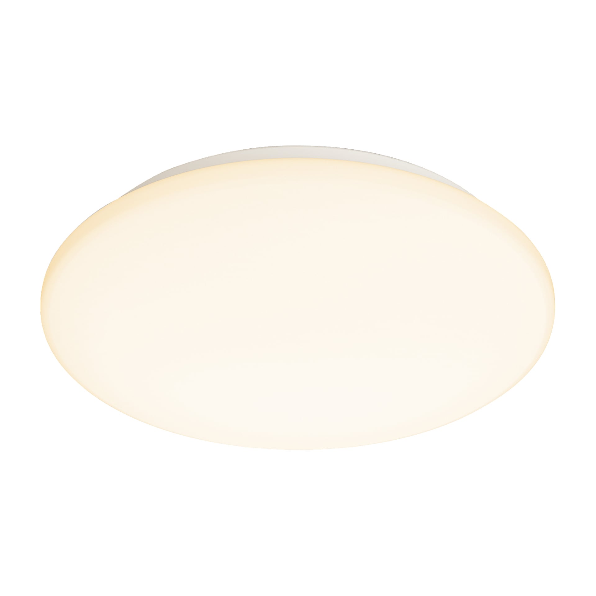 Philips Ceiling LED är en platt, rund taklampa med ett slätt vitt frostat lock som ger ett mjukt, jämnt ljus.