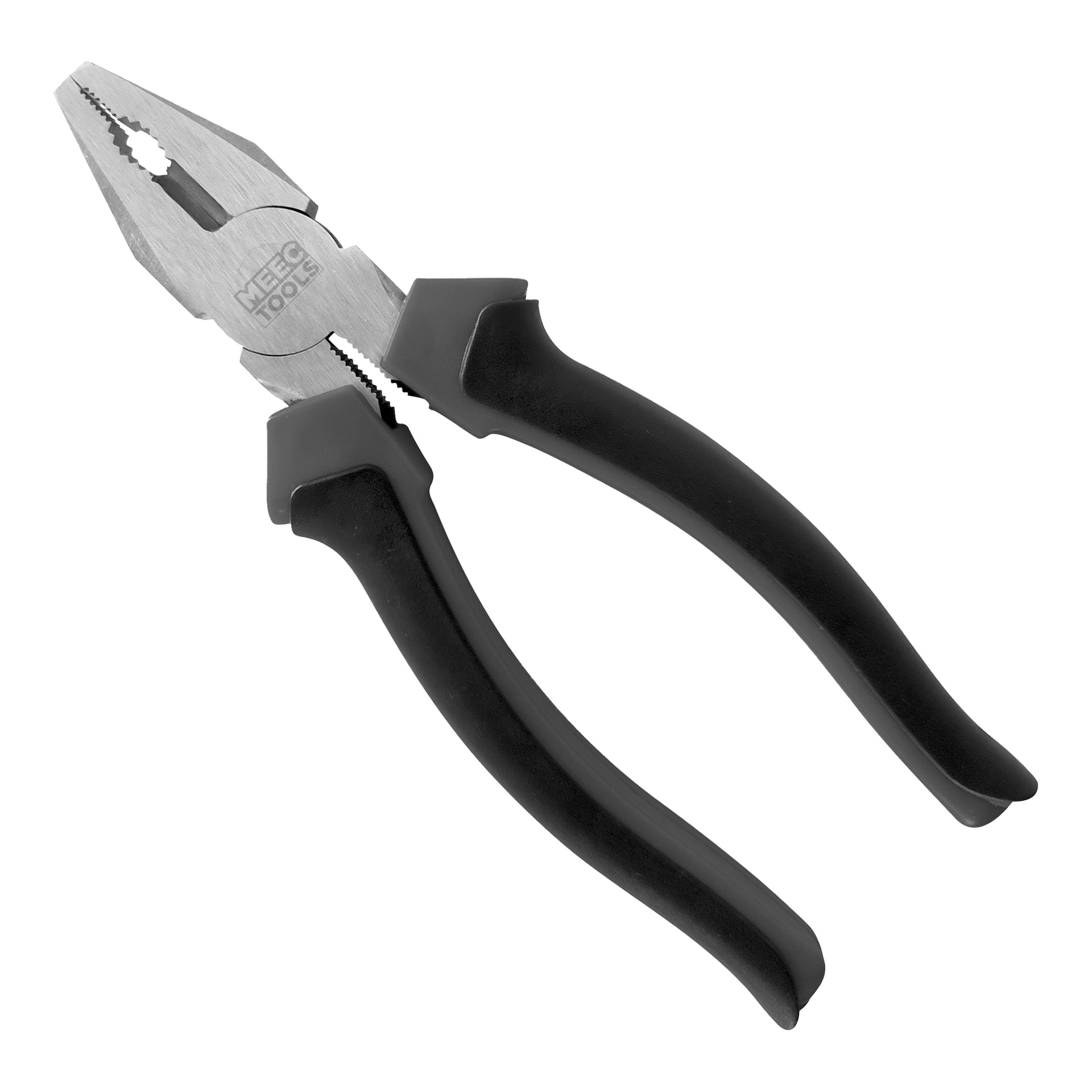 Meec Tools Combination-tänger med svarta gummibelagda handtag.