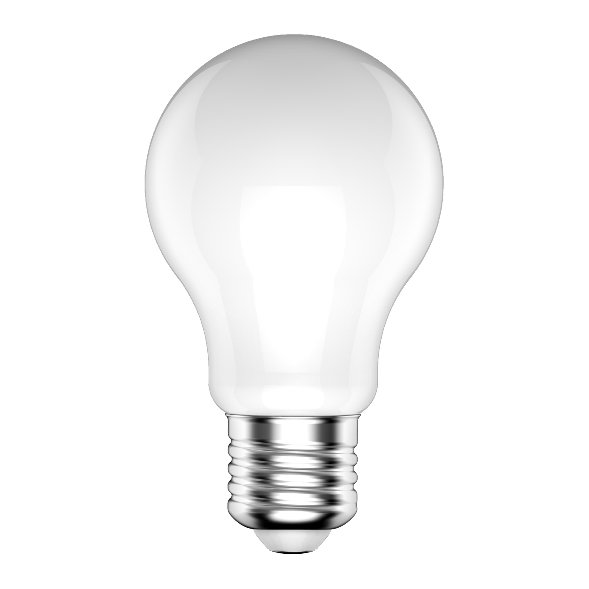 En dimbar Anslut LED-lampa med en standard silverskruvsockel visas.