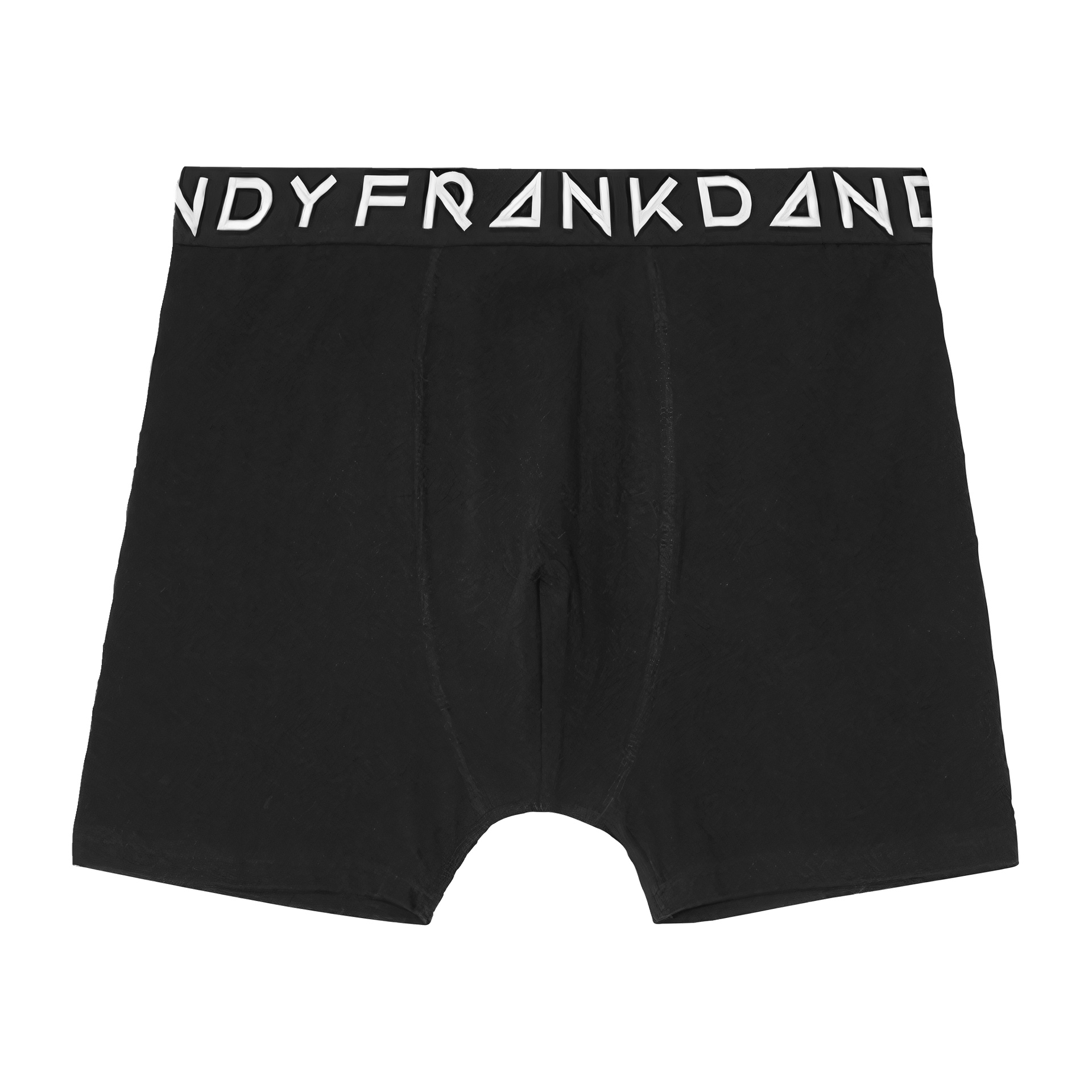 Set med tre svarta Frank Dandy-boxershorts med brett midjeband och djärv geometrisk FRANKDANDY-text, gjorda av stretchigt, slätt tyg.