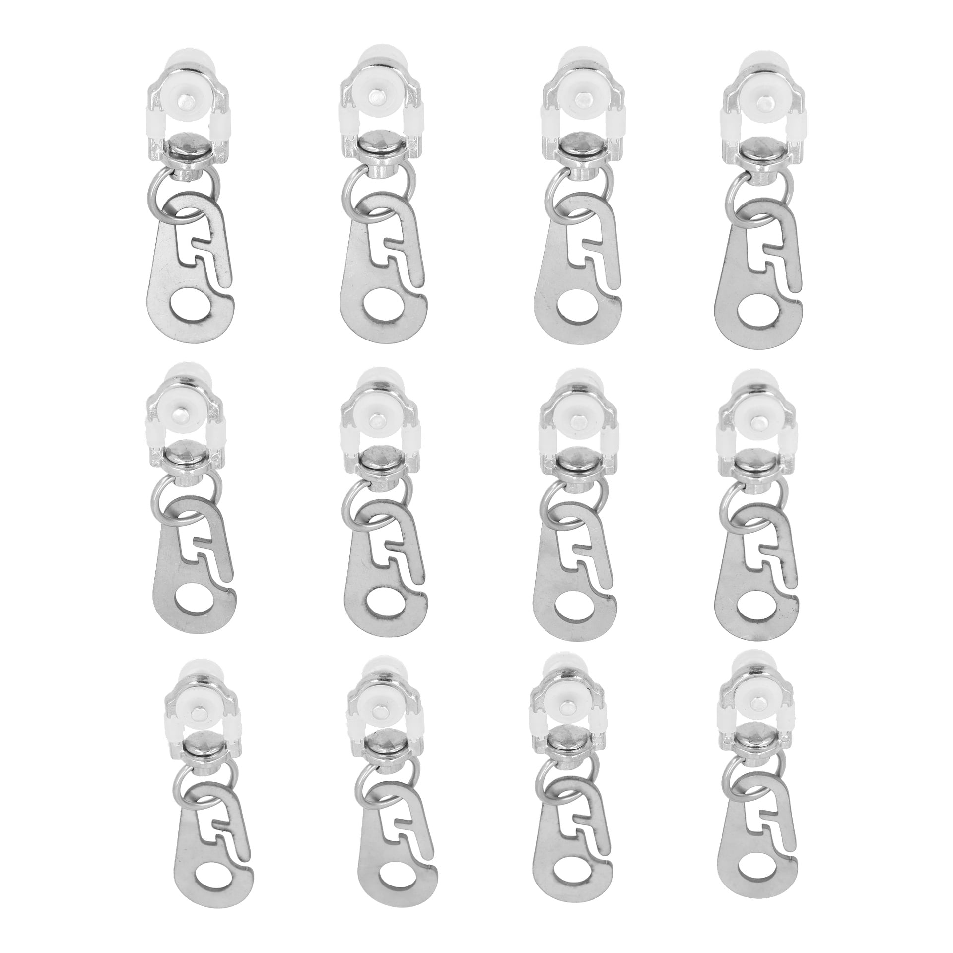 Tolv identiska pergolastolpfästen är arrangerade i ett 4x3-rutnät. De kommer som ett 12-pack för stark och enkel installation.