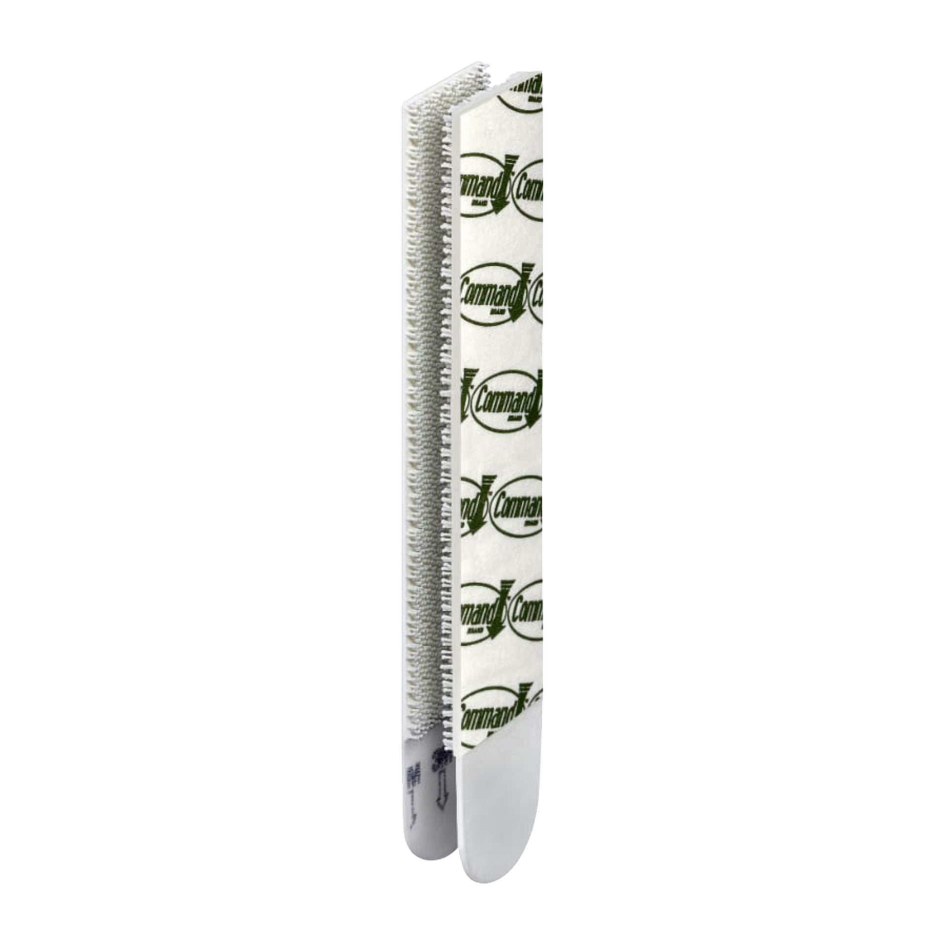 Lähikuva neljästä Command Large Picture Hanging Strip -parista, joissa on koukku- ja lenkkikiinnikkeet sekä brändätty taustapaperi.