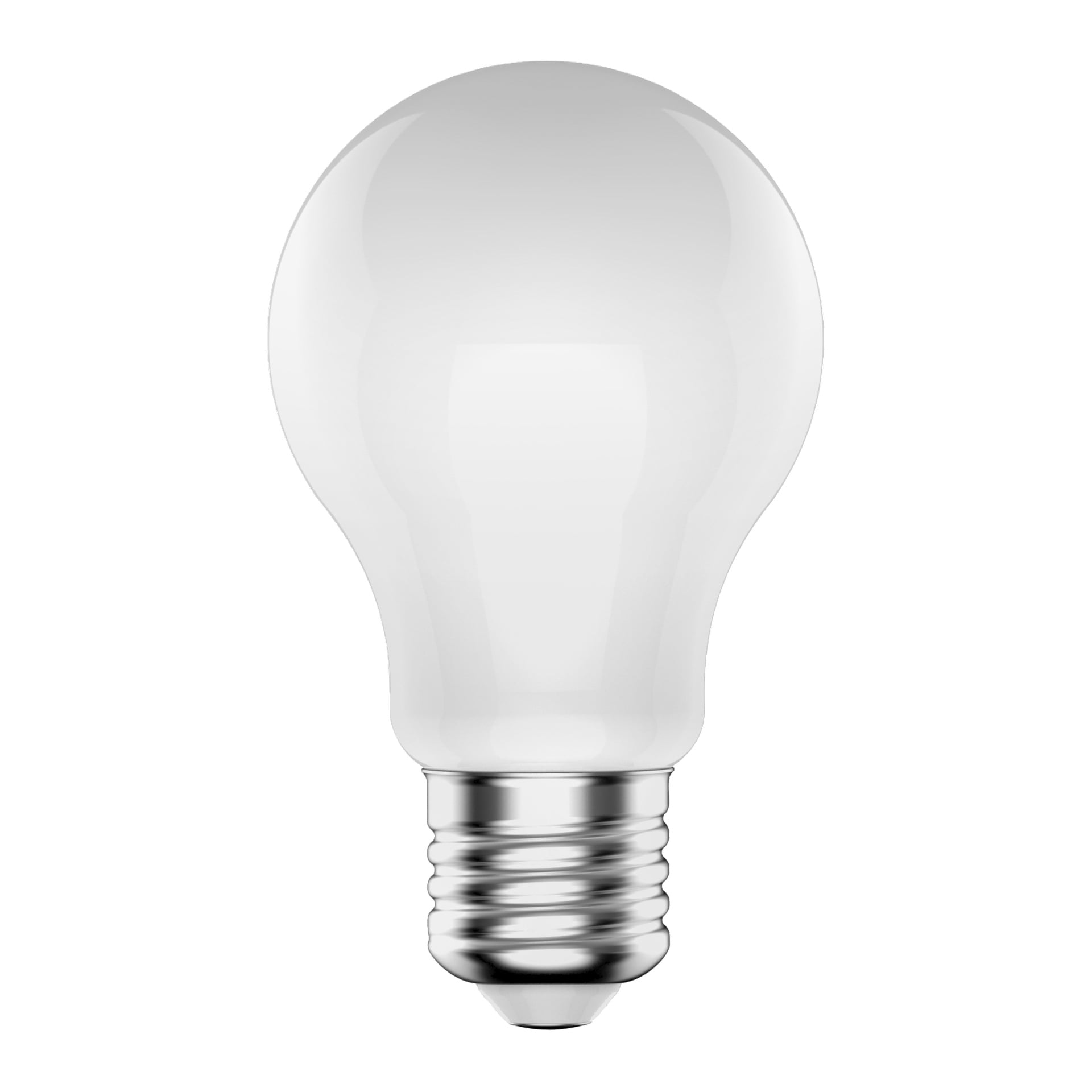En dimbar LED-lampa från Anslut med frostat glaslock och metallisk skruvbas.