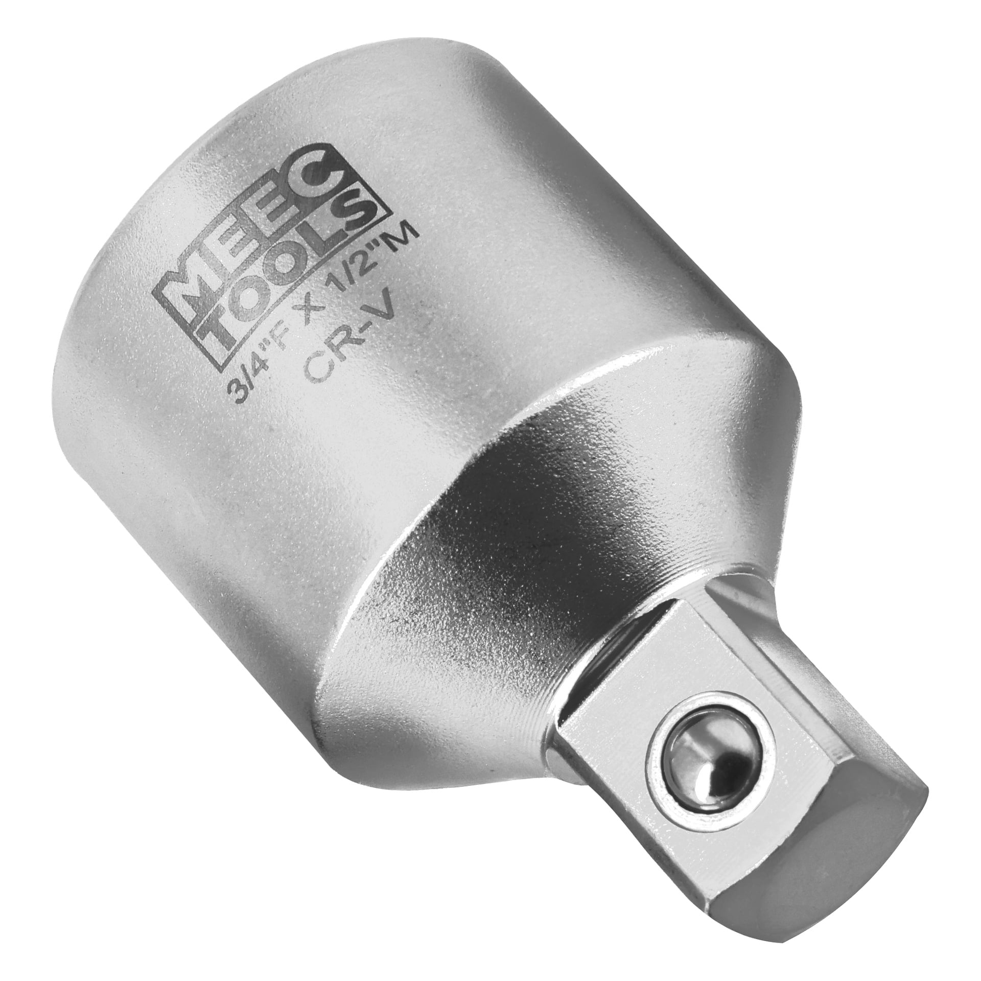 Adapter gniazda Silver Meec Tools, 3/4" samica na 1/2" męski, kwadratowy koniec, sześciokątna lufka.