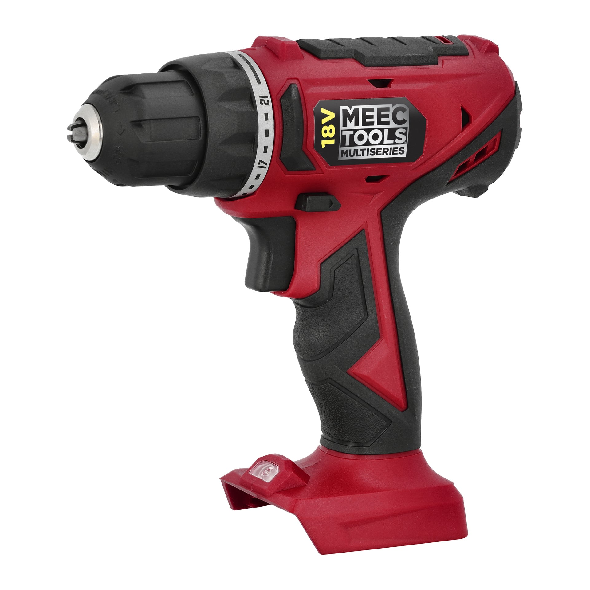 Meec Tools Multiseries 4-delat grästrimmer och skruvmejsel, märkt HEM OCH TRÄDGÅRDSPACK, batterier visas separata.