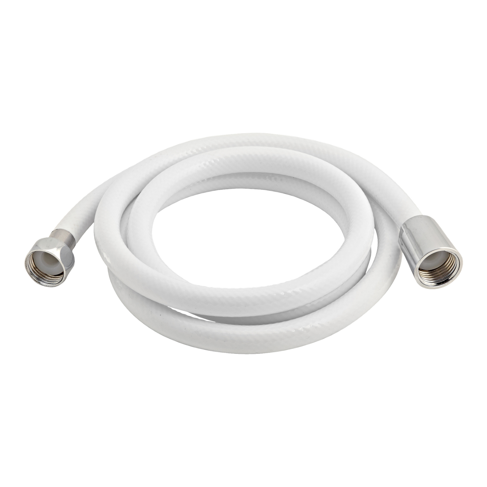 Spiralad Curaqua duschslang med metallkopplingar i båda ändar.