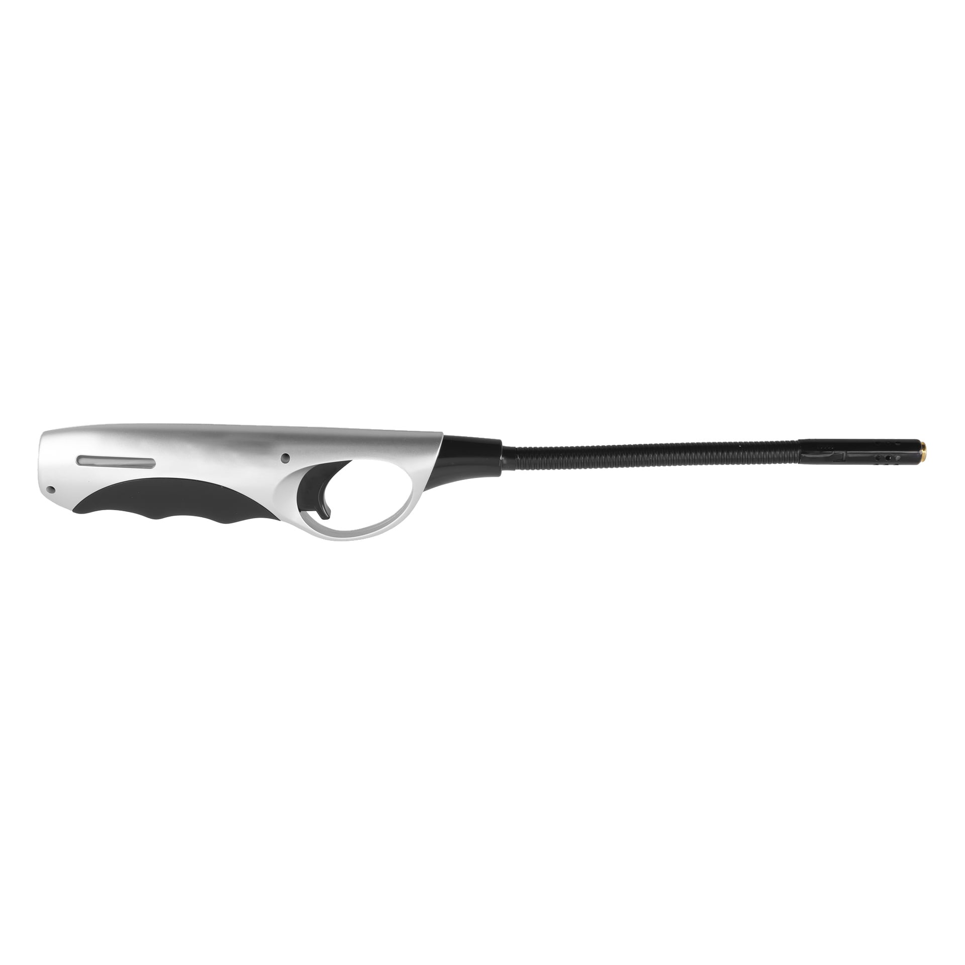 En silver- och svart verktygständare med böjbar hals och ergonomiskt grepp, byggd för belysning i trånga eller besvärliga utrymmen.