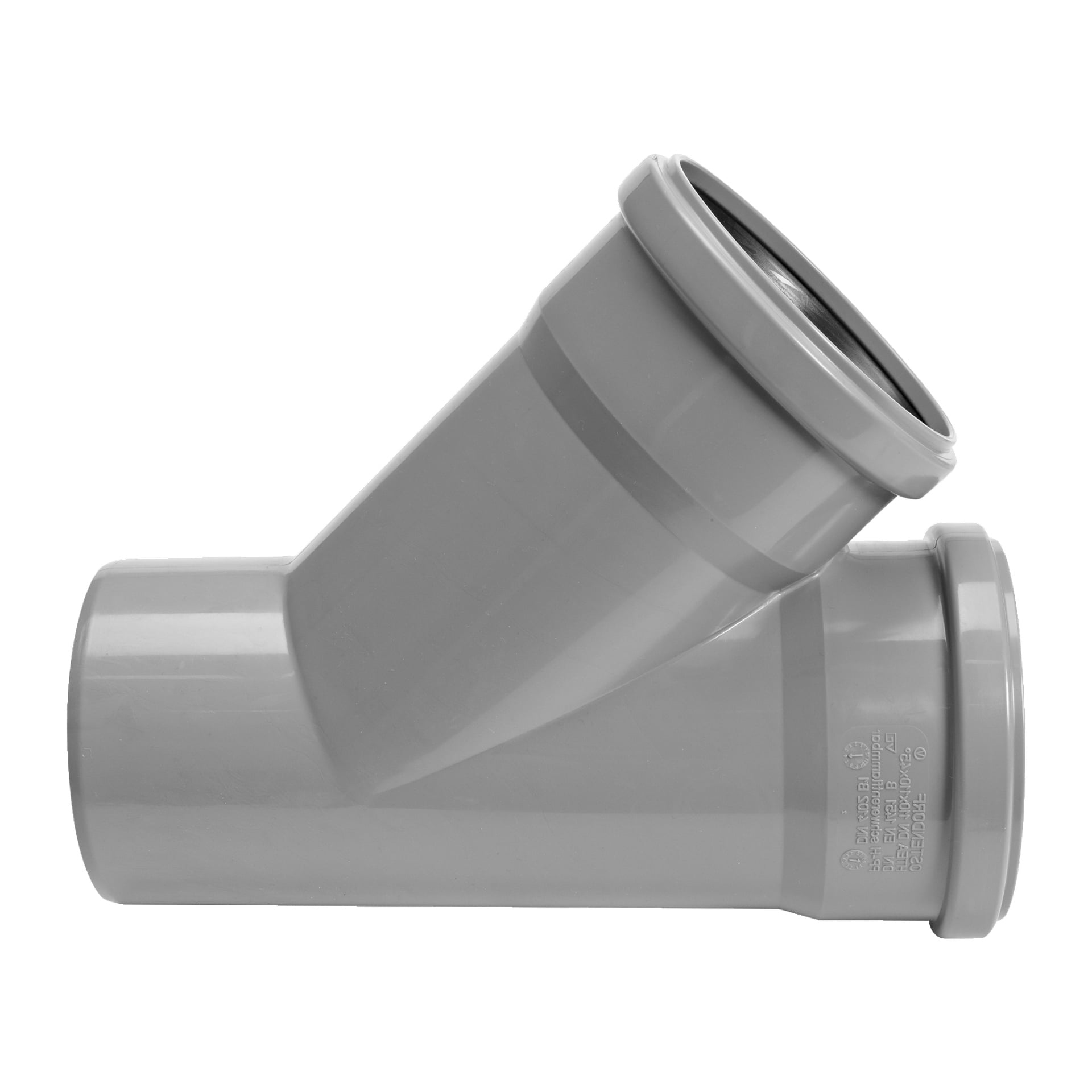 Ett Terana-grenrör har en grå plastformad Y-formad design med två diagonala grenar, som vanligtvis används i rörmokar för att koppla ihop rör och styra vattenledningen.