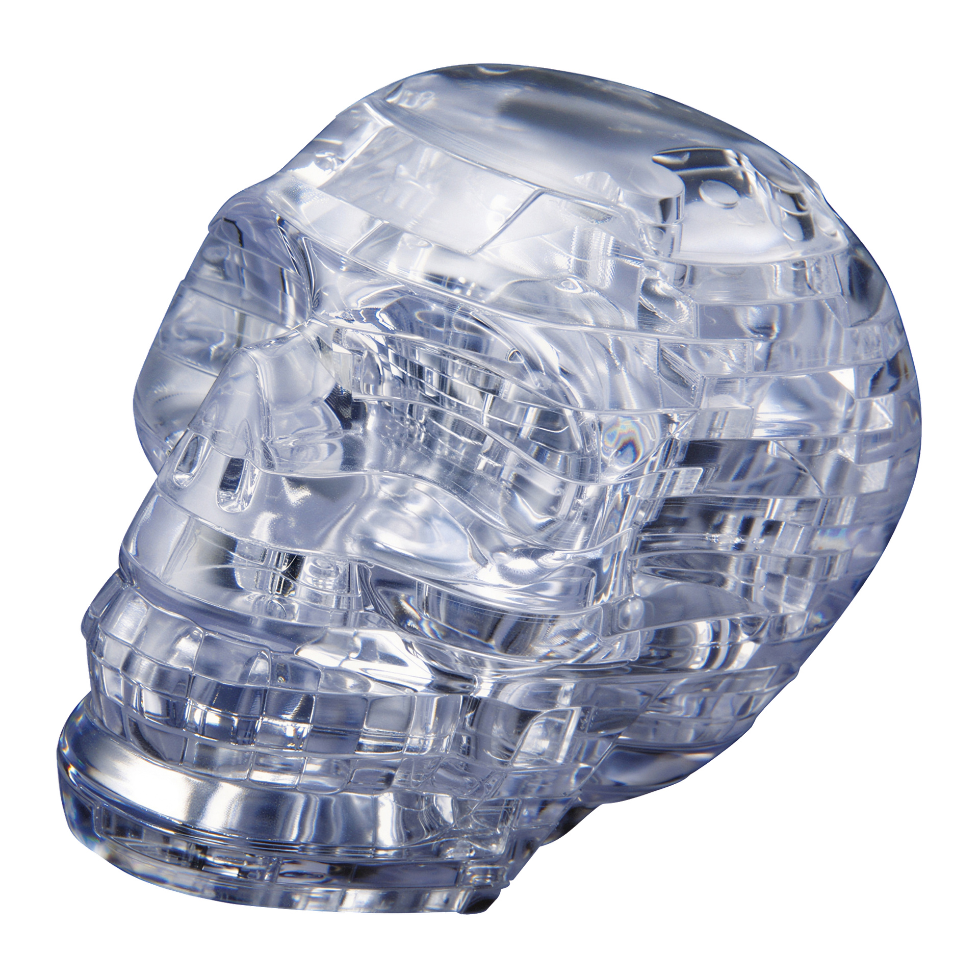 Robetoy Crystal -palapeli on kirkas 3D-palapeli, joka muistuttaa ihmisen kalloa ja on tehty toisiinsa lukittuvista läpikuultavista muovipaloista.