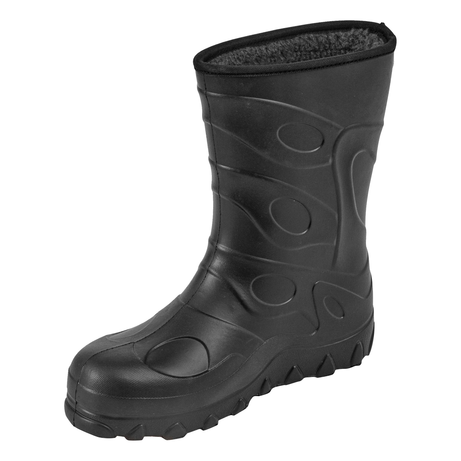 Pojedynczy gumowy but Kayoba Outdoor Warm z teksturowaną podeszwą i miękką, puszystą podszewką wnętrza.