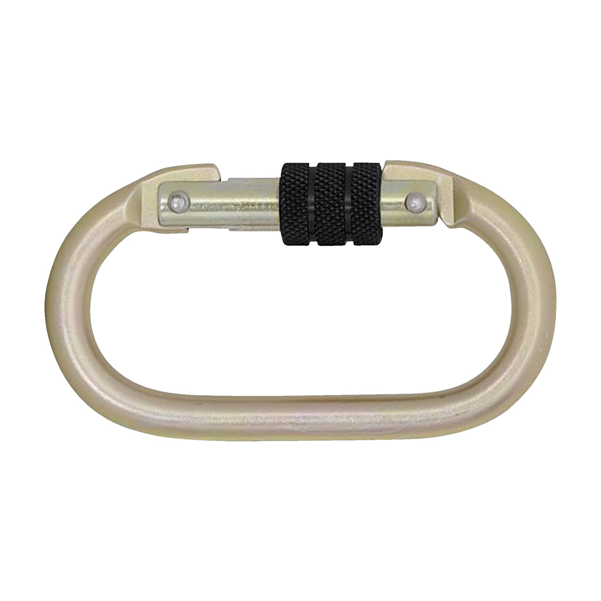 En Kratos Snap-krok med oval metallform, sølvfarget kropp og svart låsemekanisme.