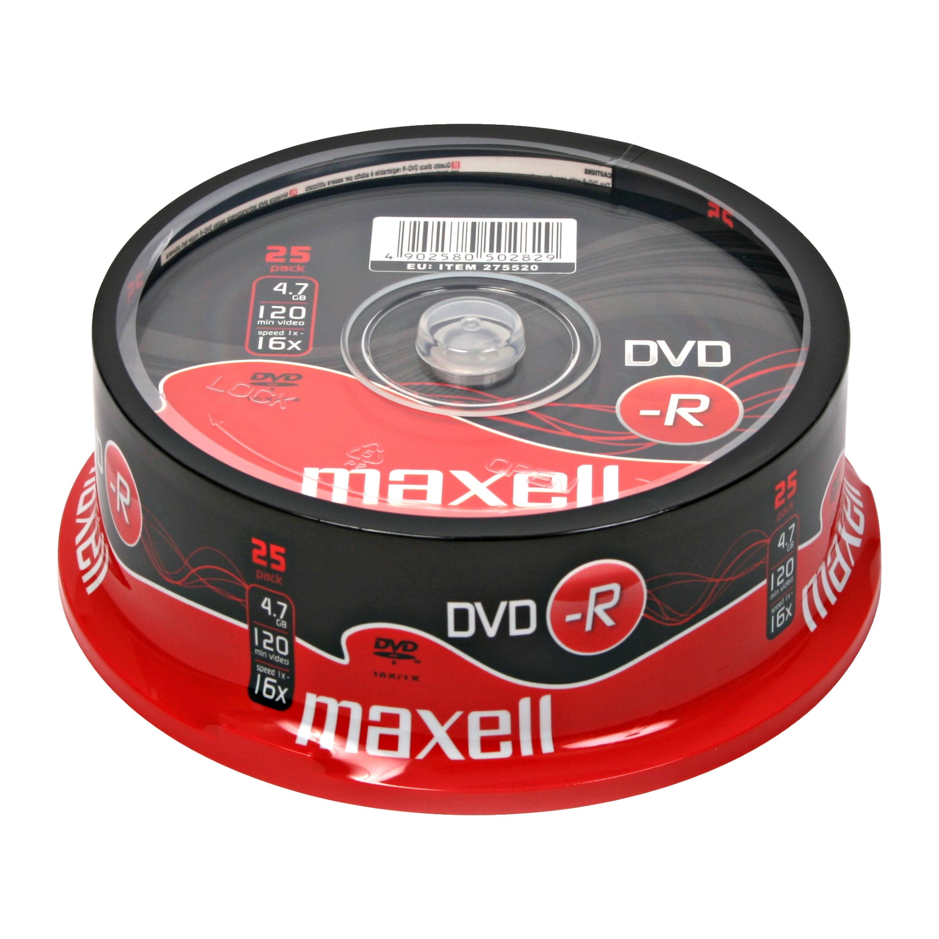 DVD-plater DVD-R 25-pk 4,7 GB | Skrivehastighet: 16x | Maxell | Jula